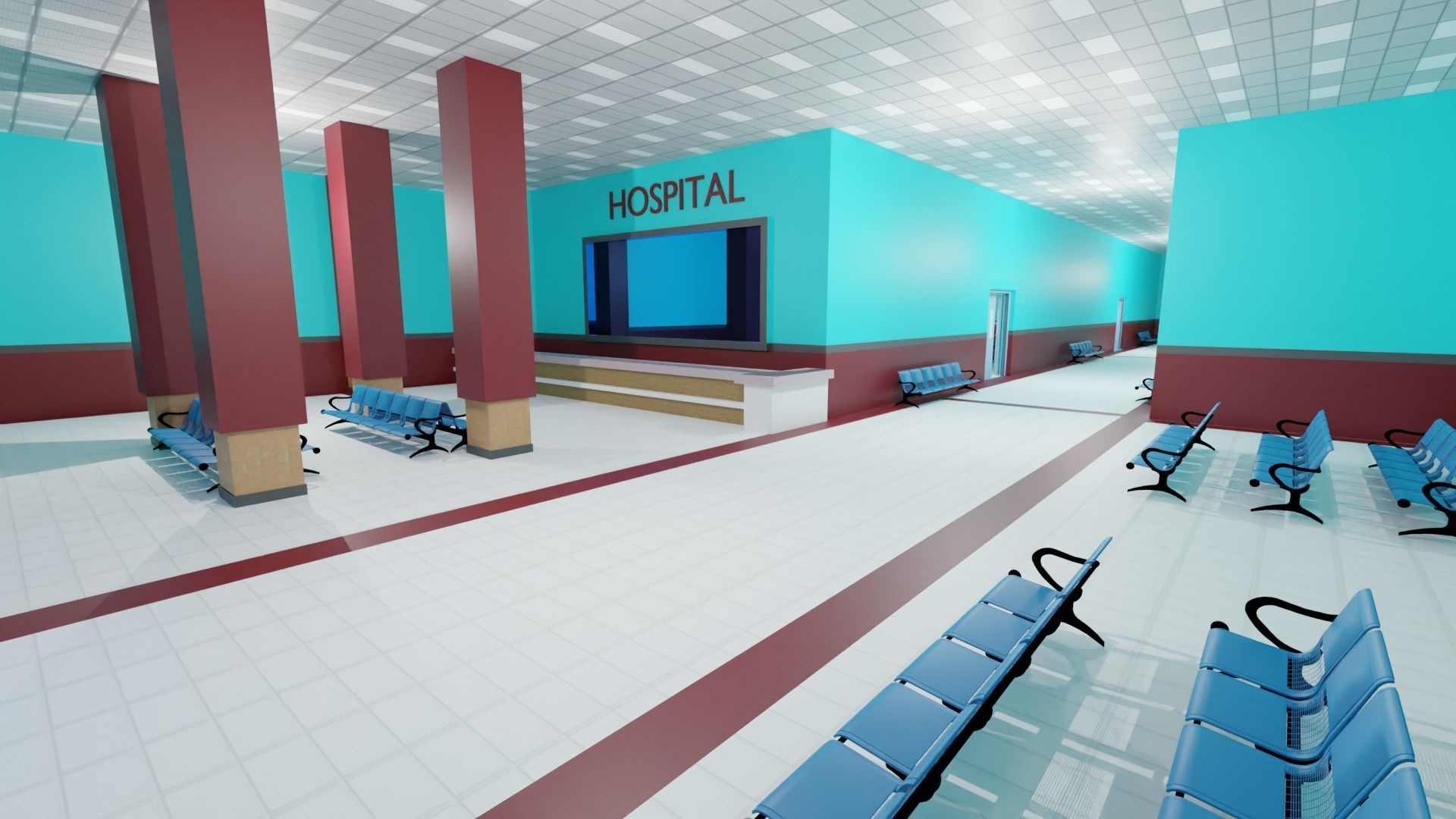 Hospital Interior 3D model_1