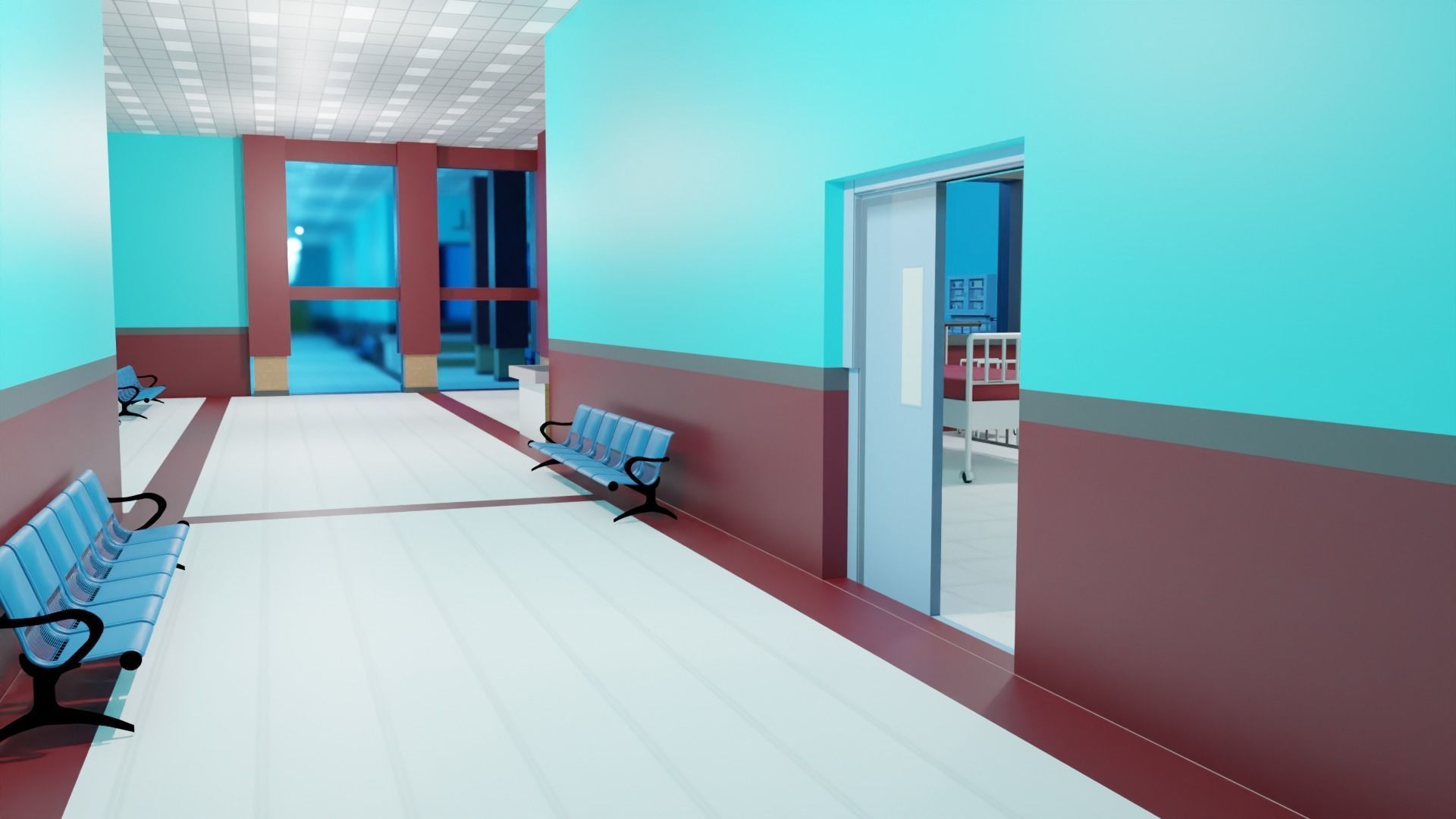 Hospital Interior 3D model_6
