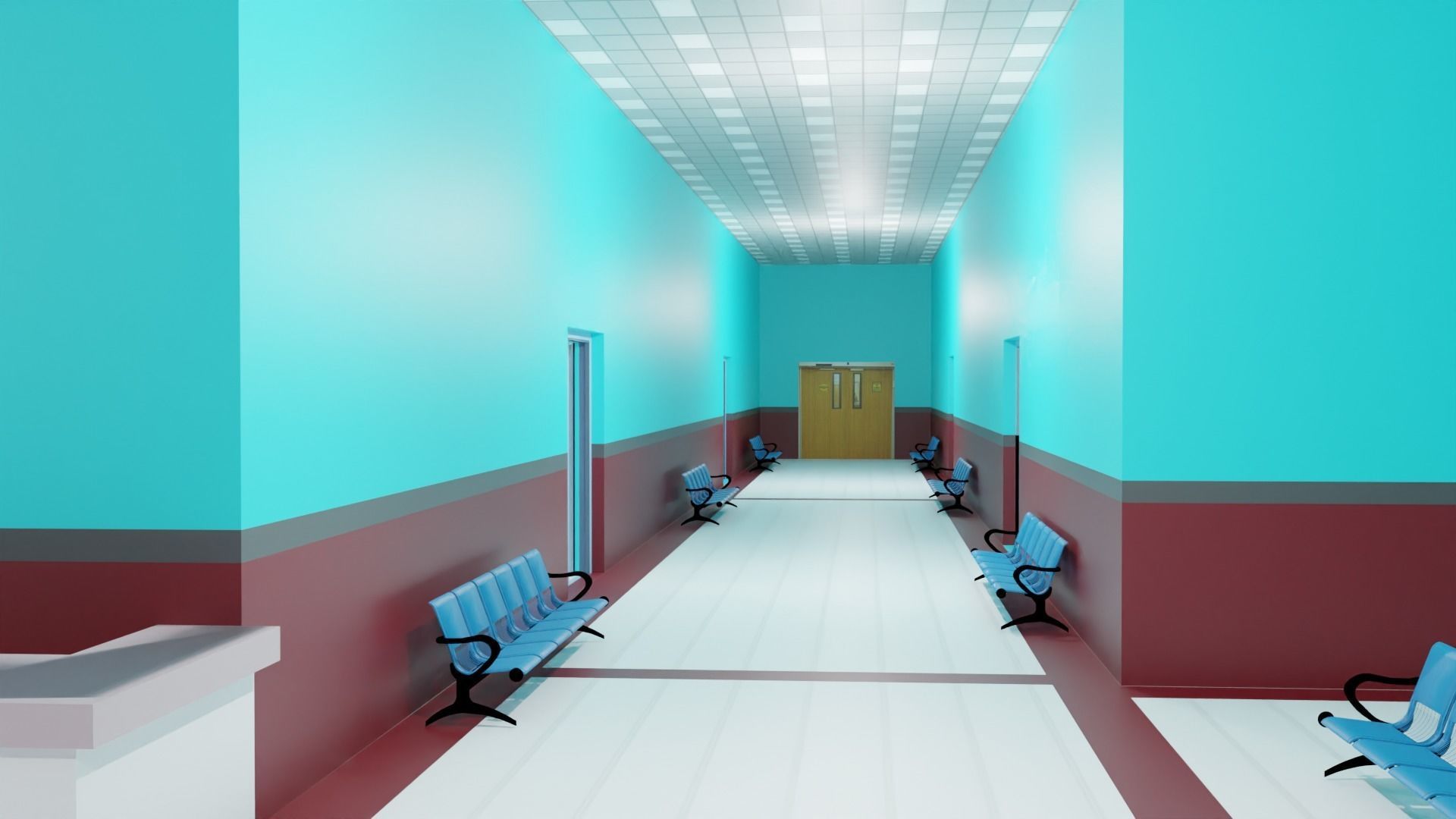 Hospital Interior 3D model_2