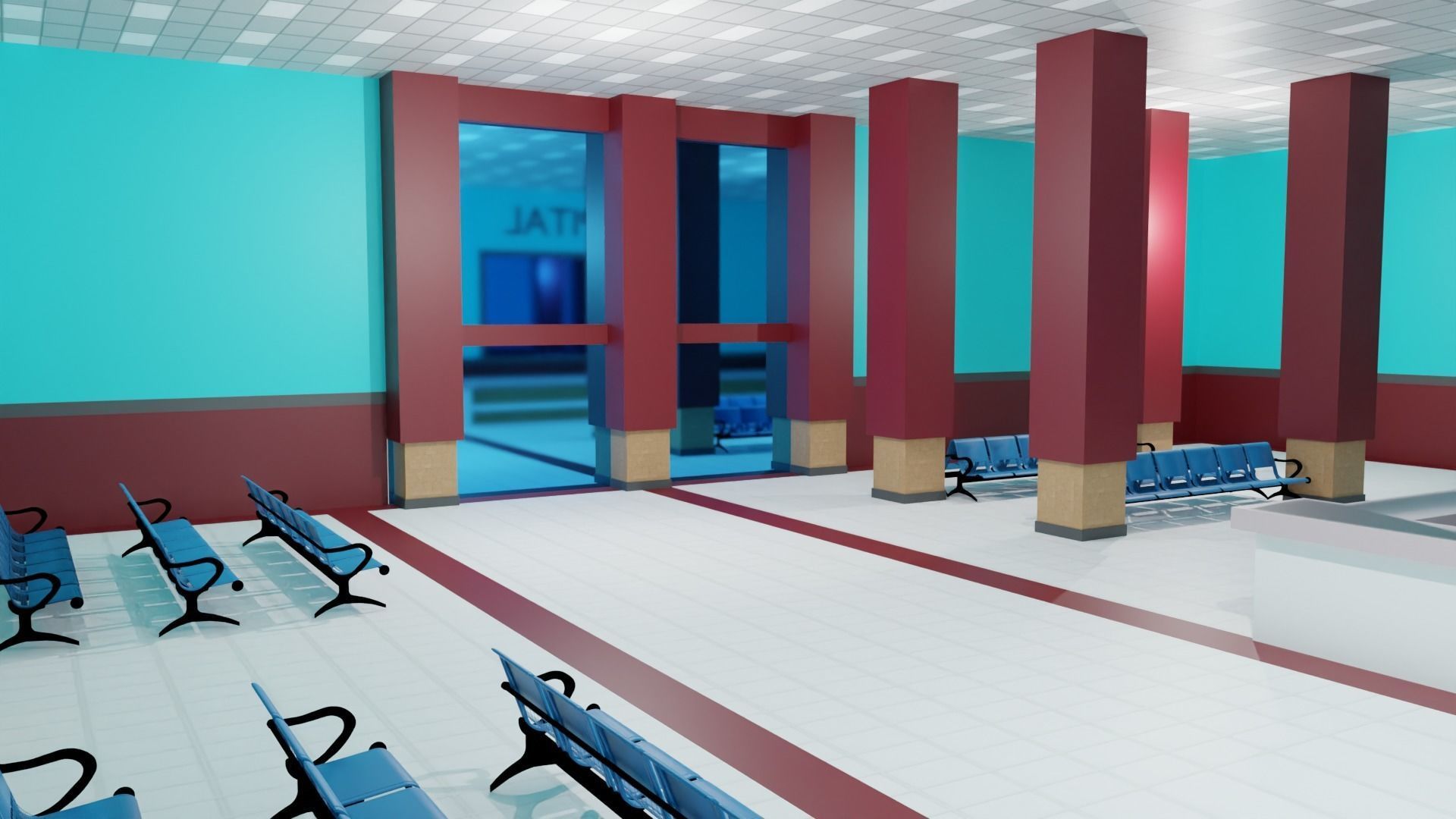 Hospital Interior 3D model_4