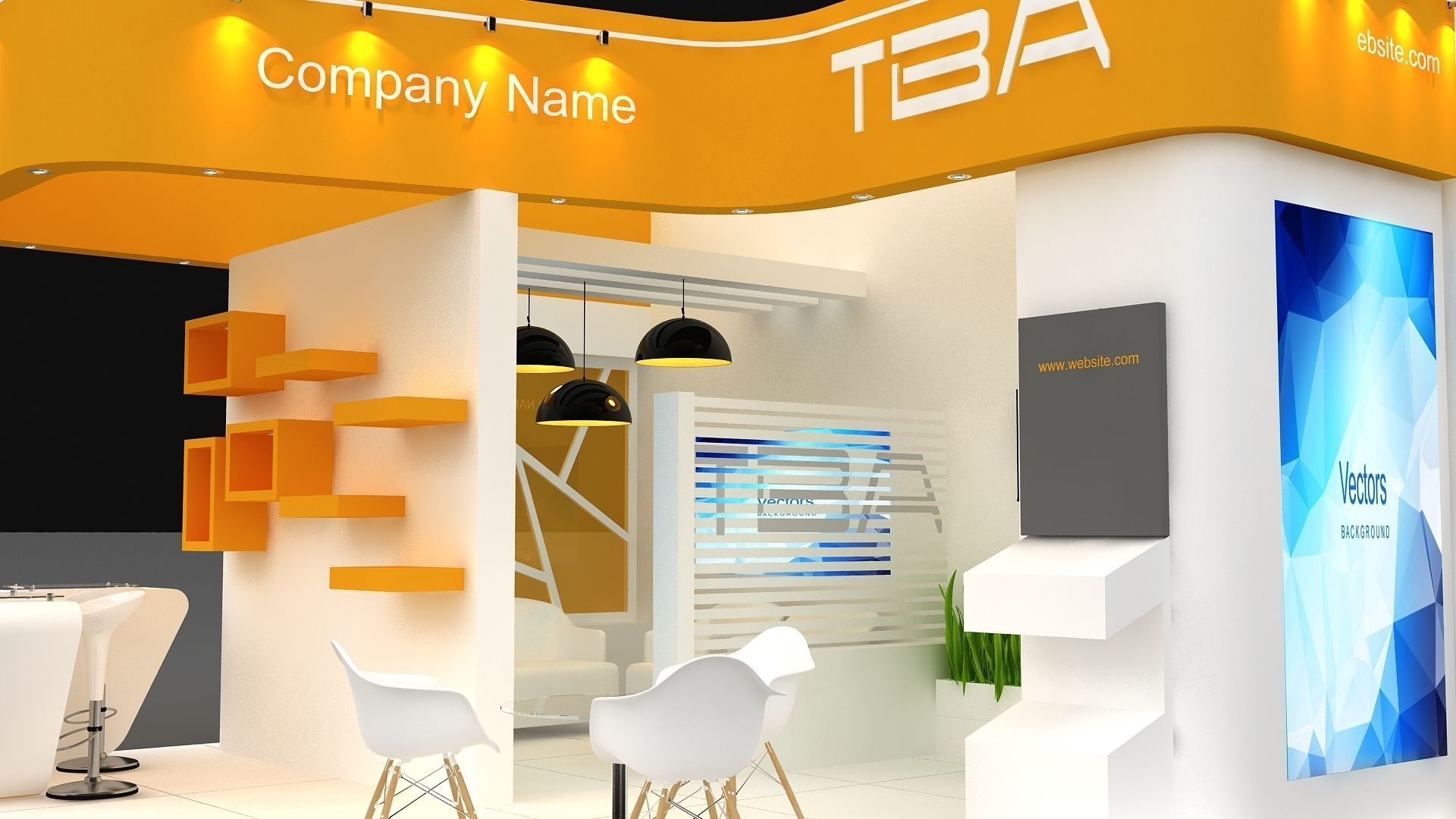 Exhibition Low-poly 3D model_10