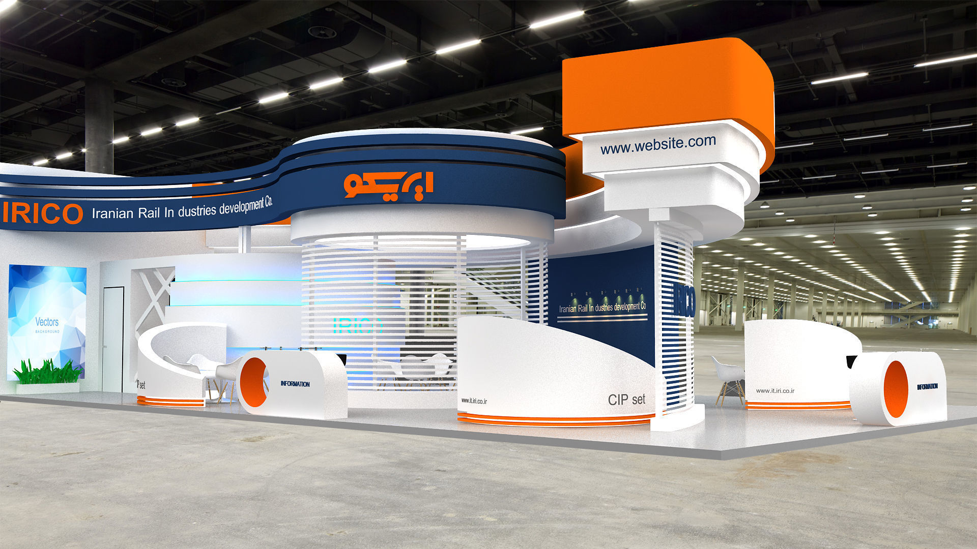 exhibition Low-poly 3D model_9