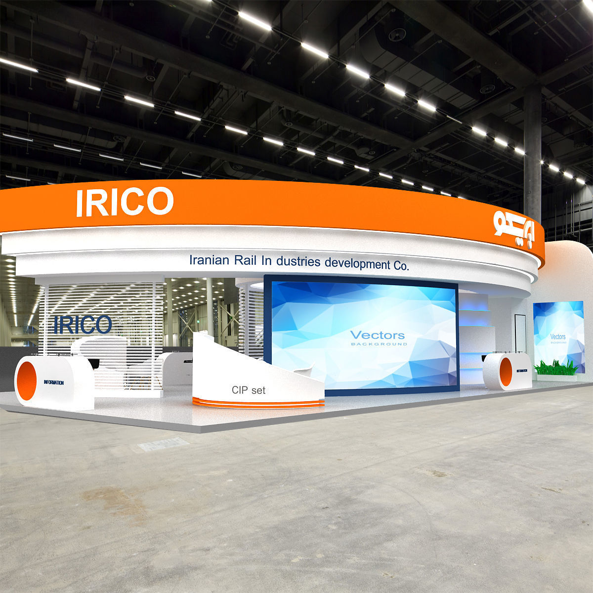 exhibition Low-poly 3D model_15