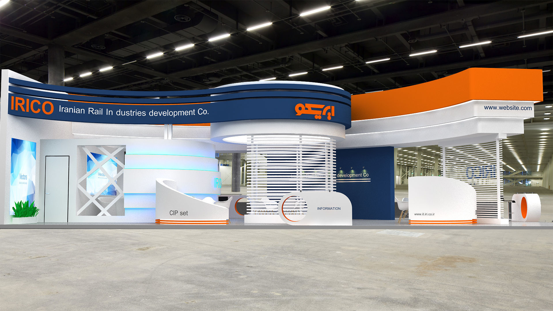 exhibition Low-poly 3D model_10