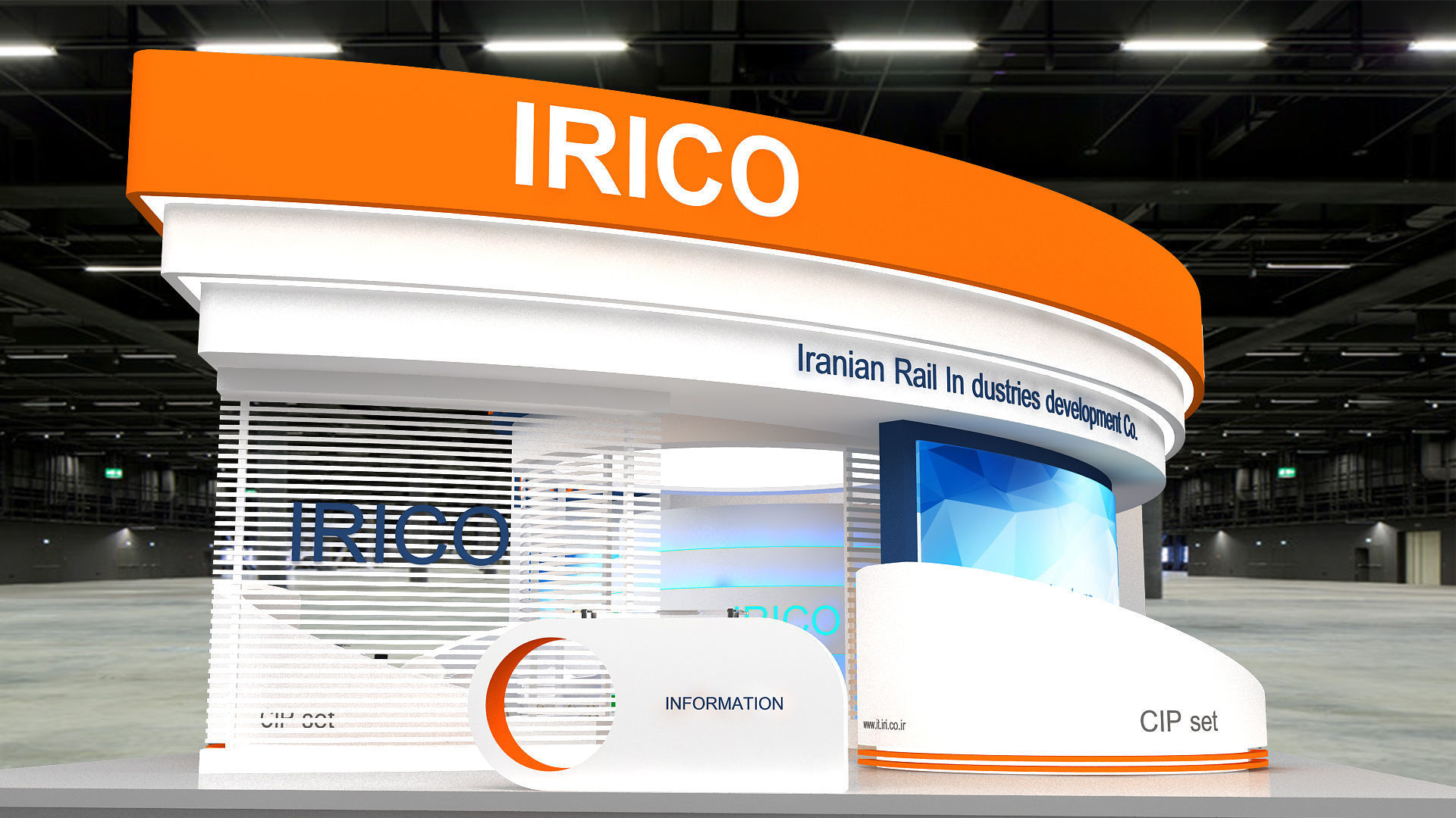 exhibition Low-poly 3D model_7