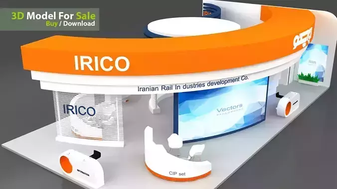 exhibition Low-poly 3D model exhibition Low-poly 3D model