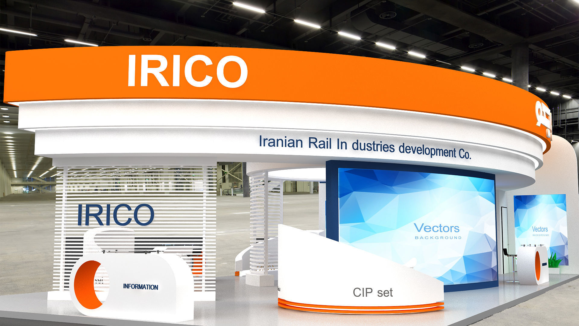 exhibition Low-poly 3D model_5