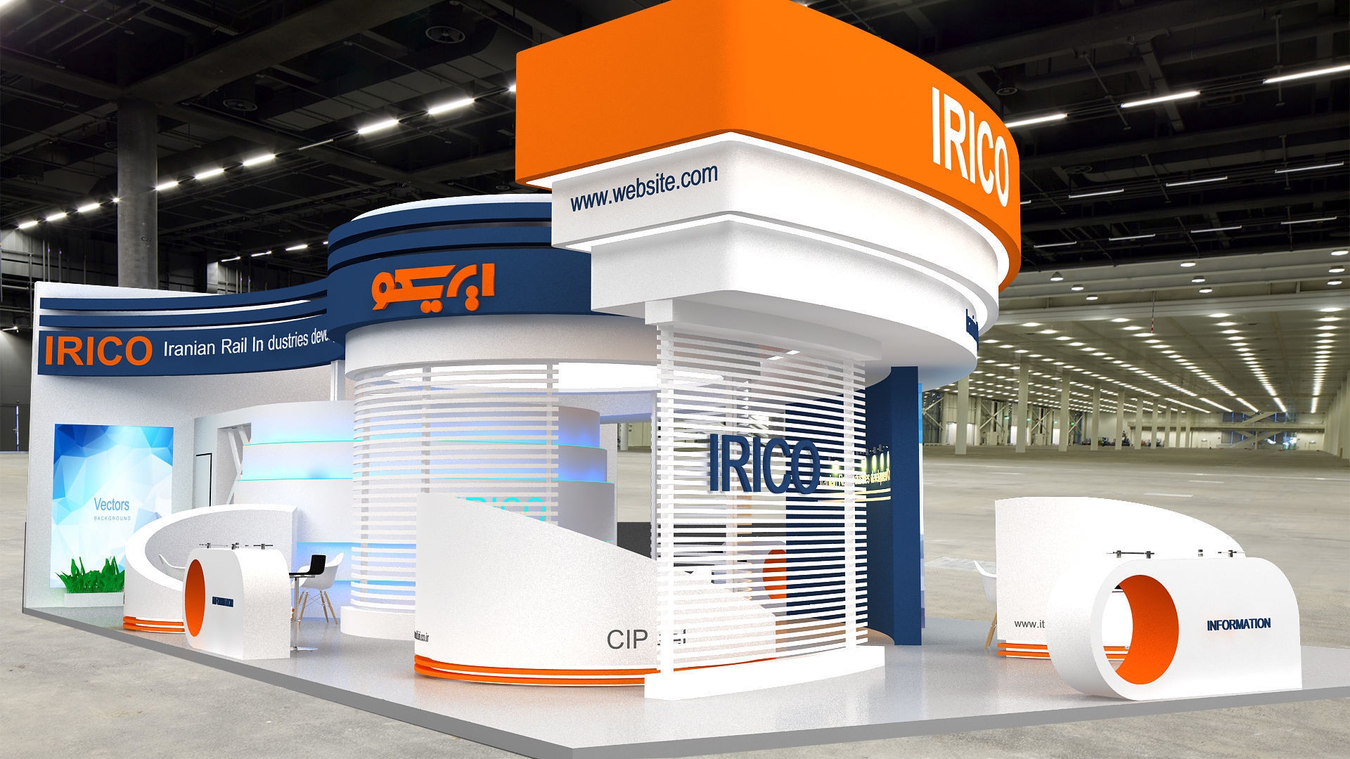 exhibition Low-poly 3D model_8