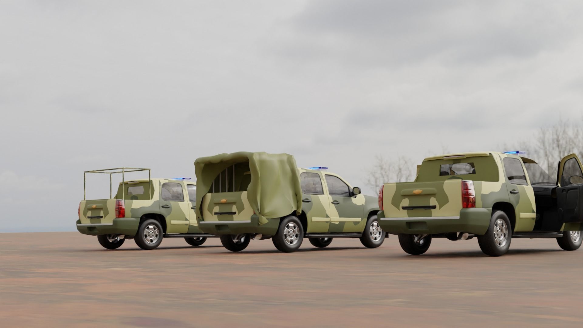 Realistic military vehicles ready for games and movies Low-poly 3D model_10