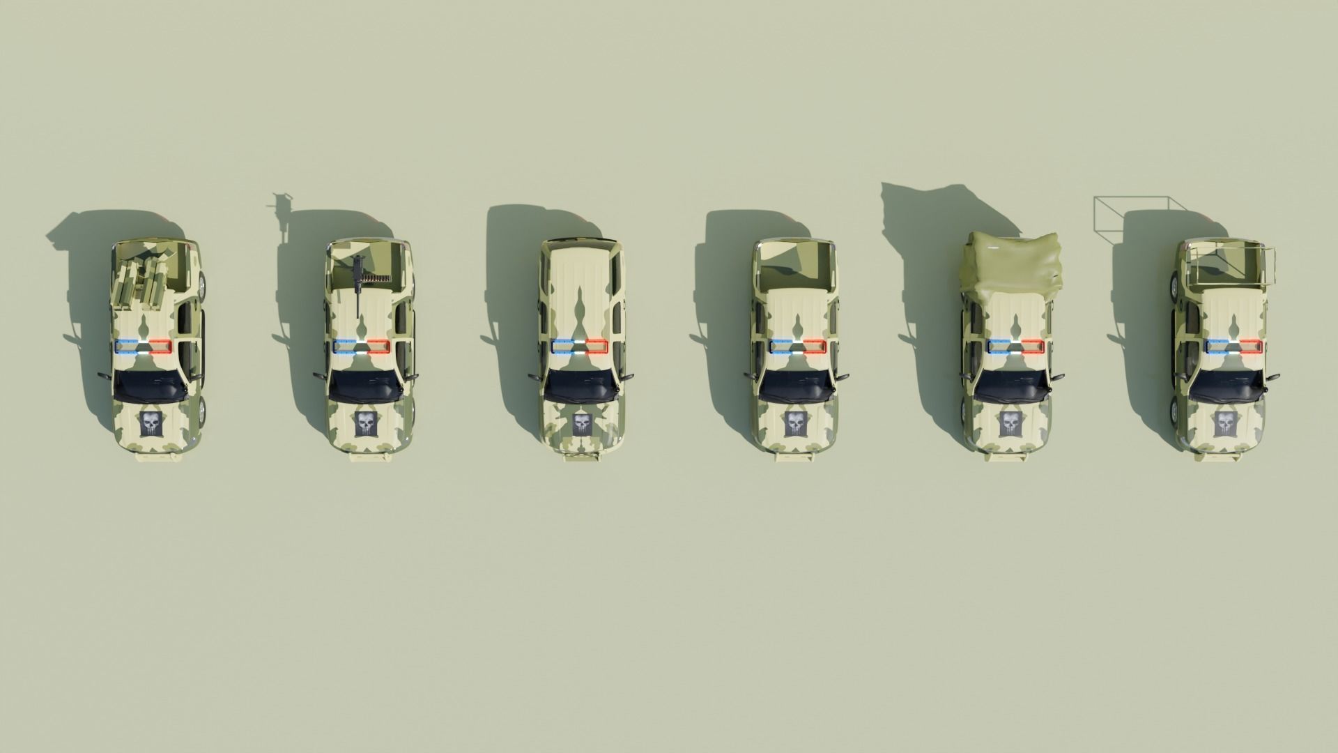 Realistic military vehicles ready for games and movies Low-poly 3D model_5