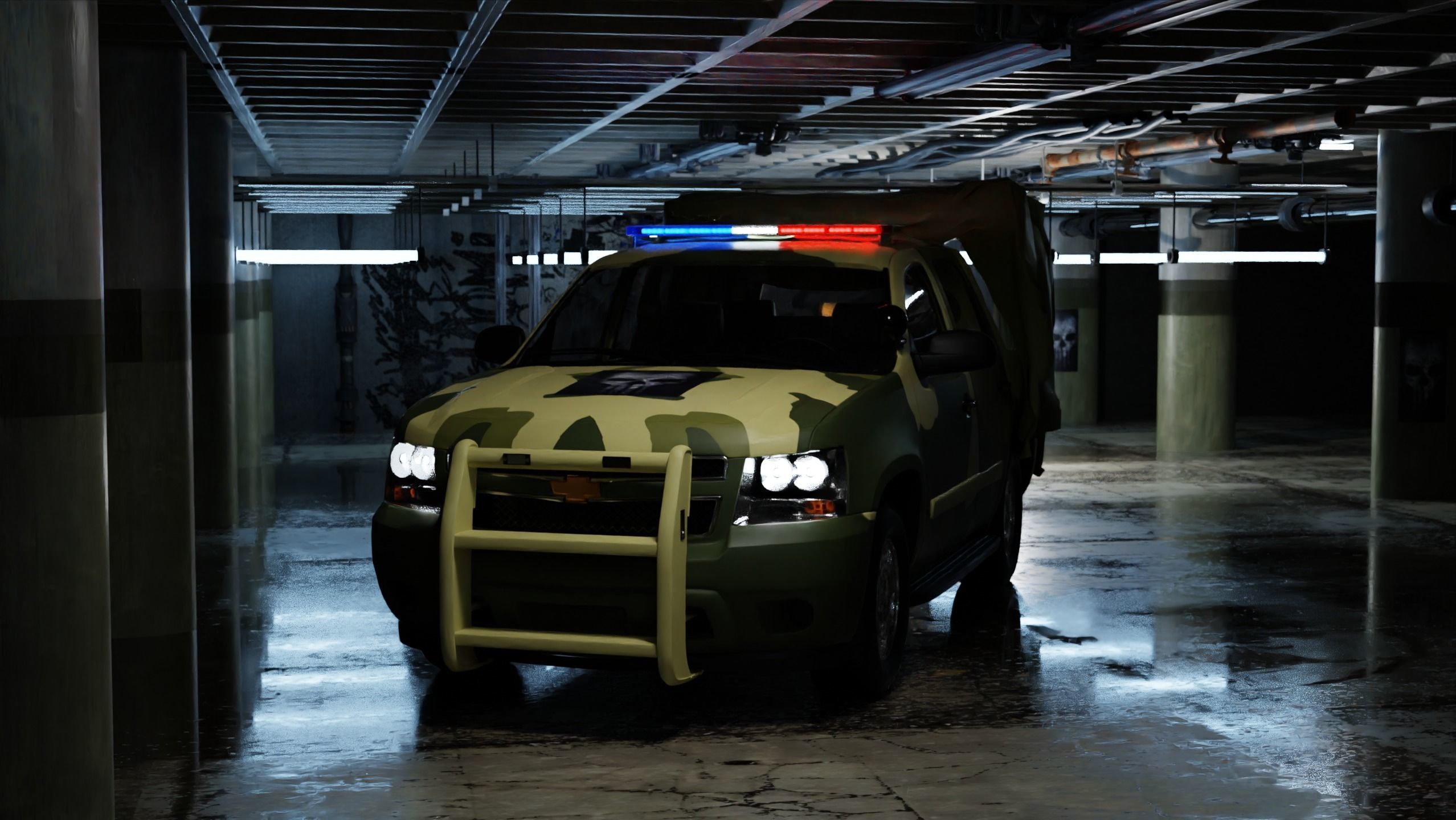 Realistic military vehicles ready for games and movies Low-poly 3D model_14