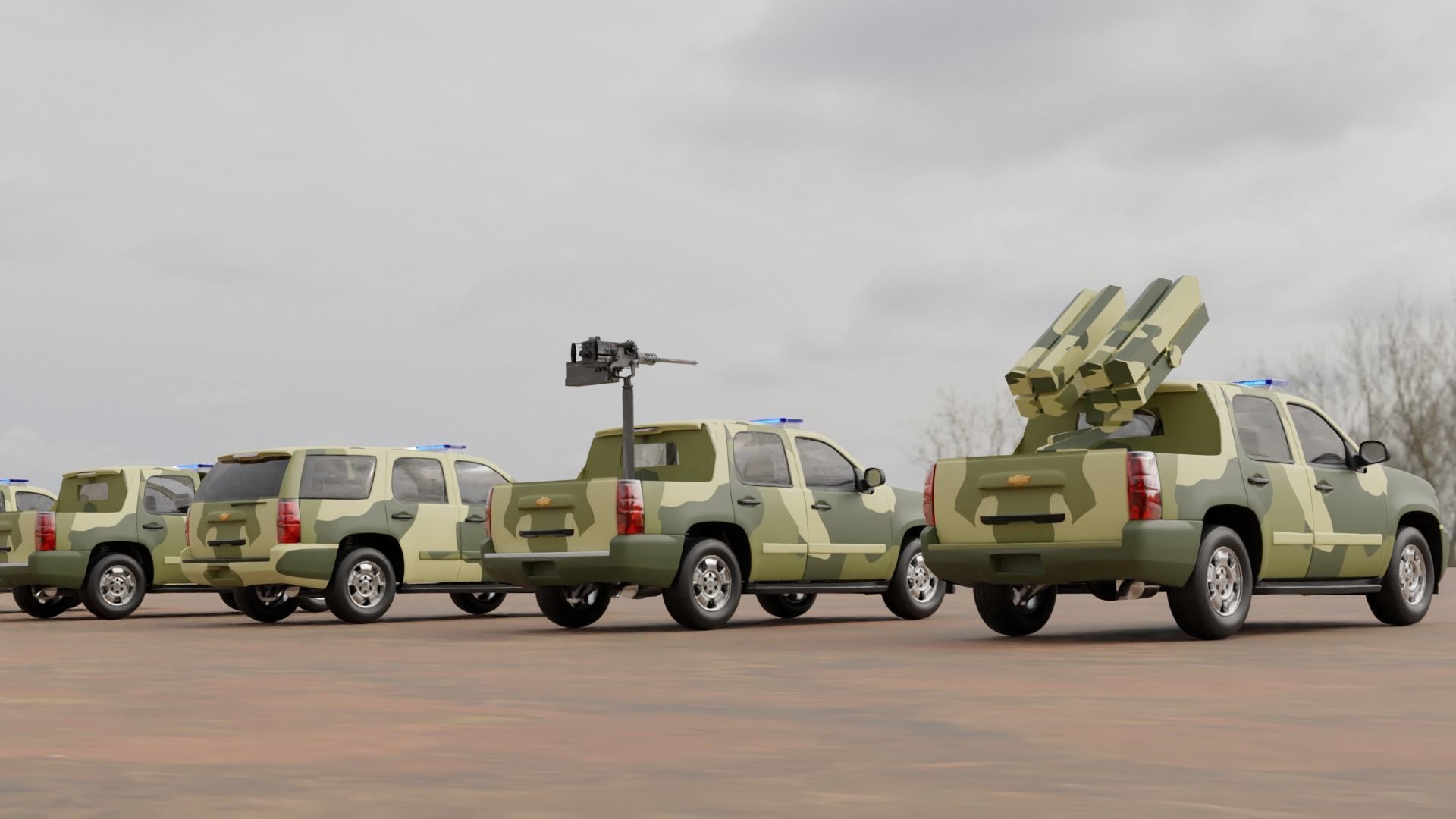 Realistic military vehicles ready for games and movies Low-poly 3D model_9