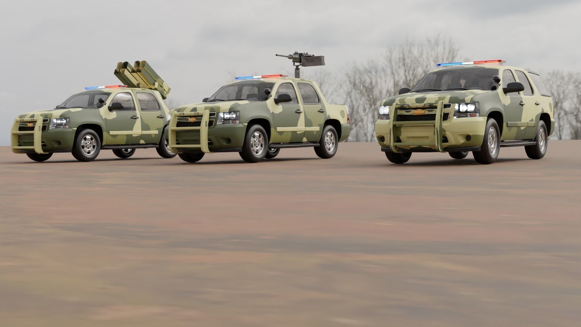 Realistic military vehicles ready for games and movies Low-poly 3D model_8