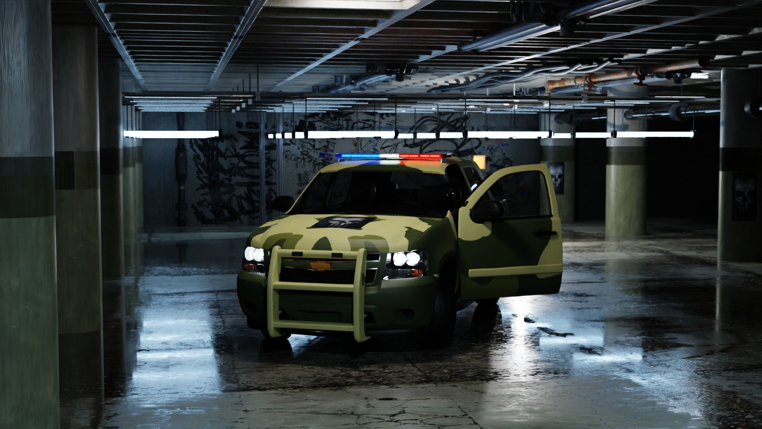 Realistic military vehicles ready for games and movies Low-poly 3D model_3