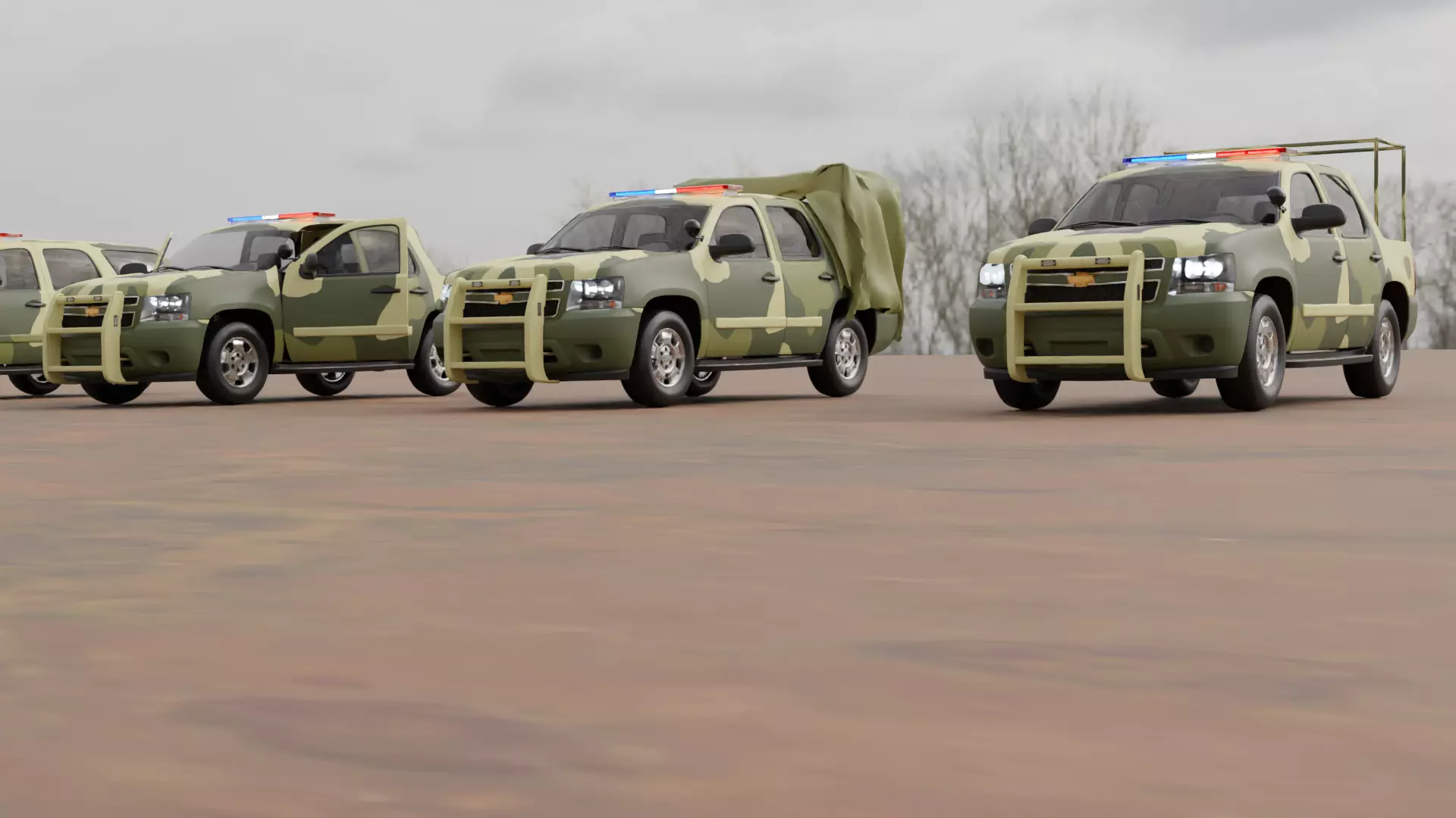 Realistic military vehicles ready for games and movies Low-poly 3D model_0