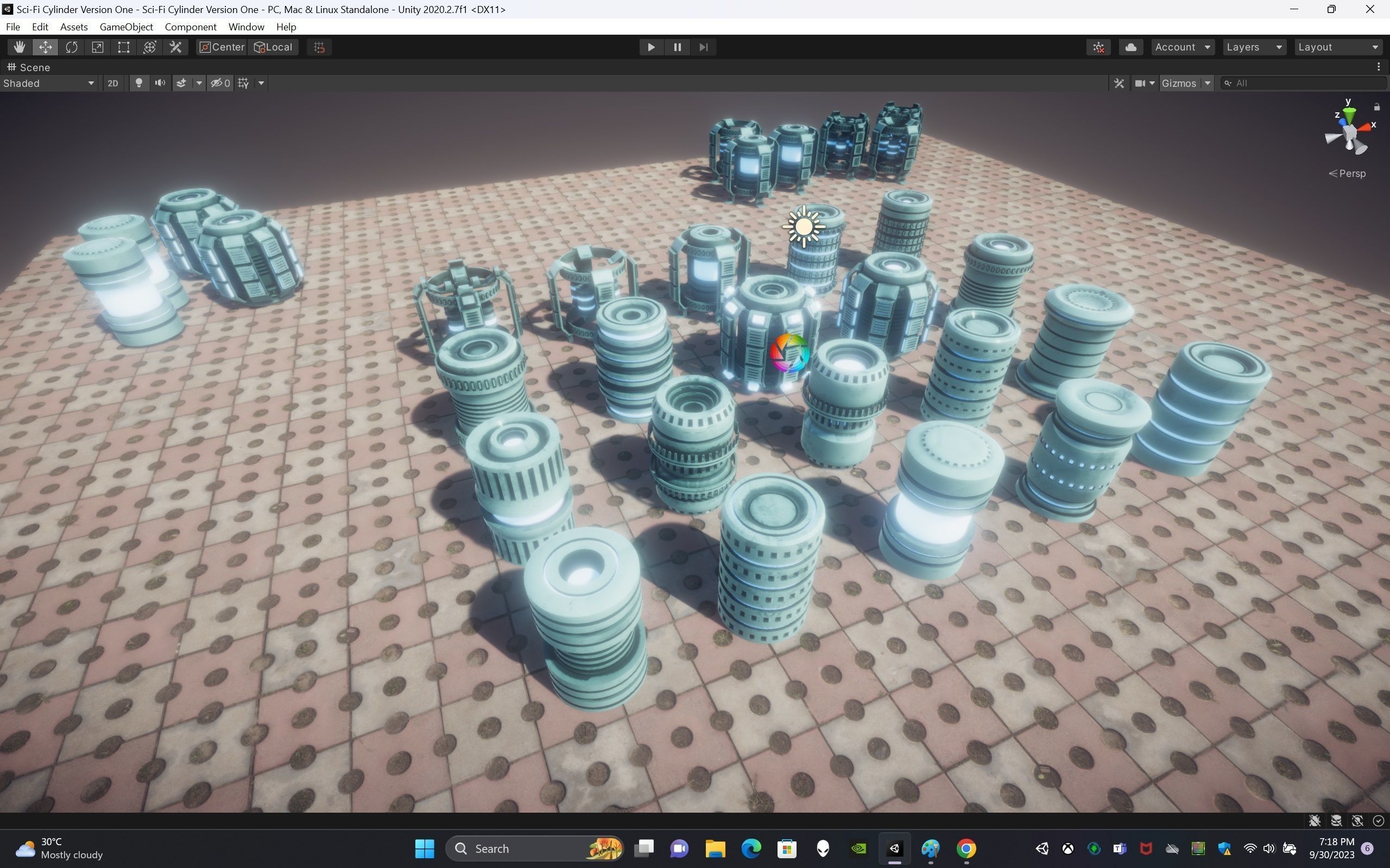 Sci-Fi Cylinder Version One Low-poly 3D model_17