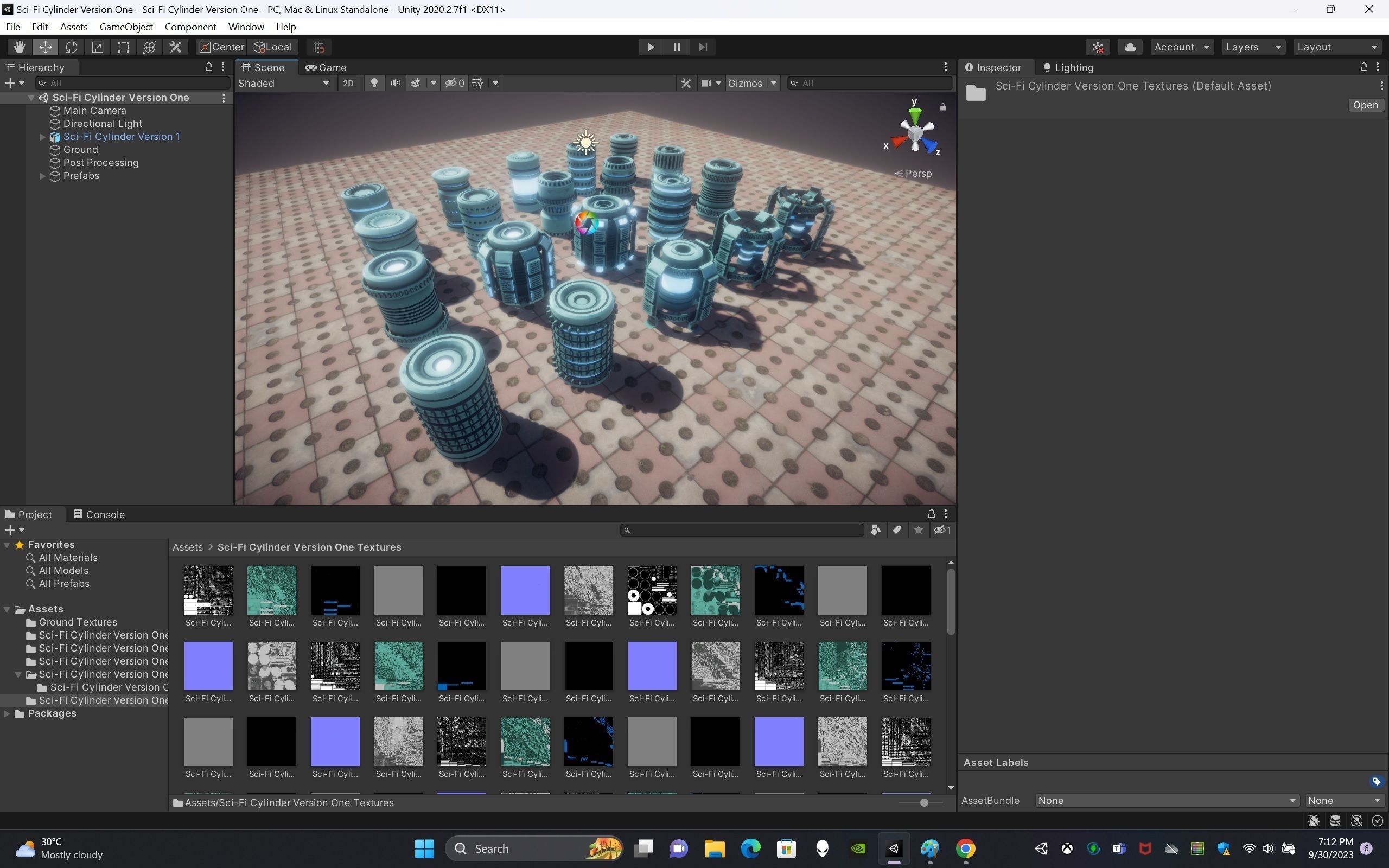 Sci-Fi Cylinder Version One Low-poly 3D model_11
