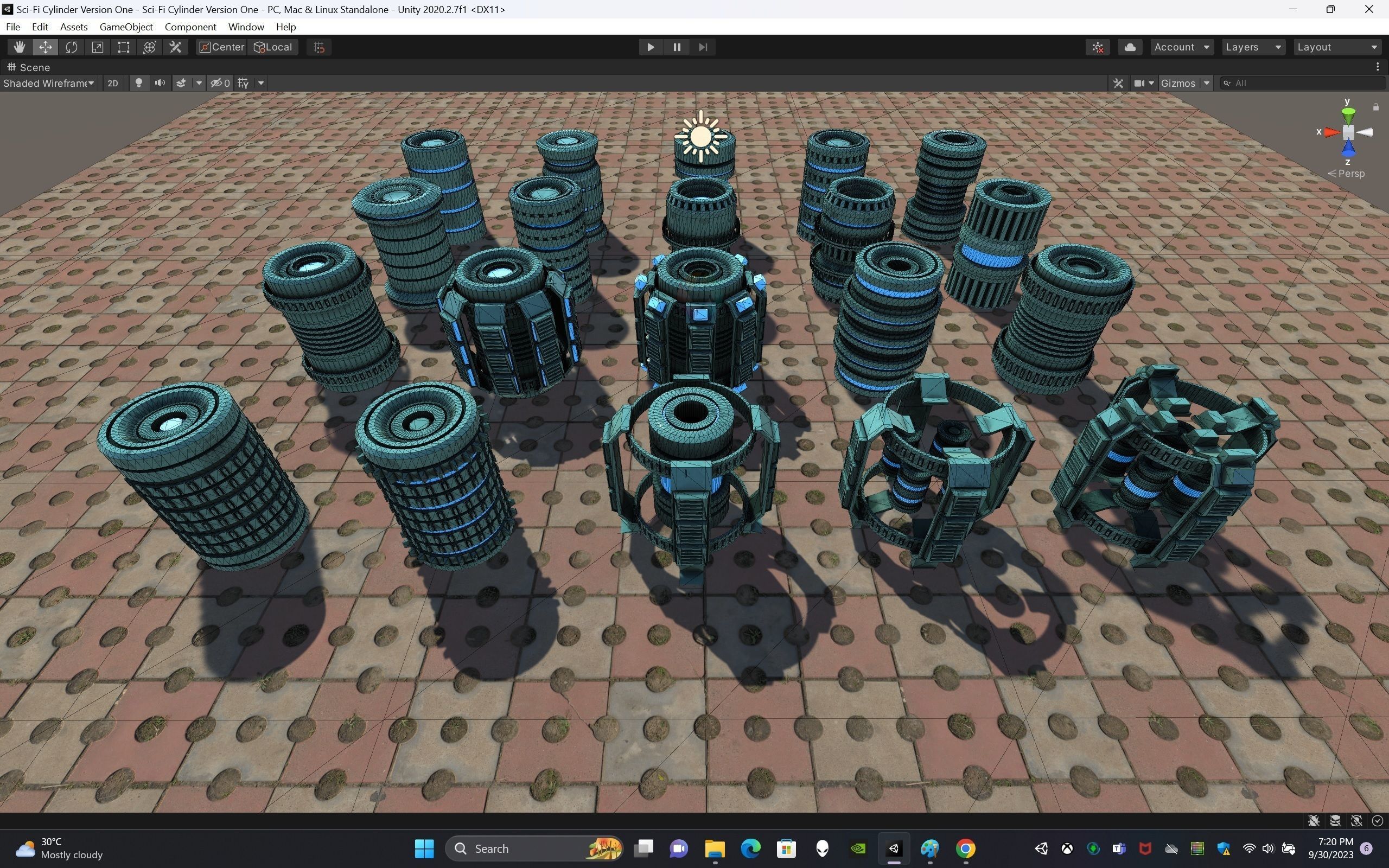 Sci-Fi Cylinder Version One Low-poly 3D model_20