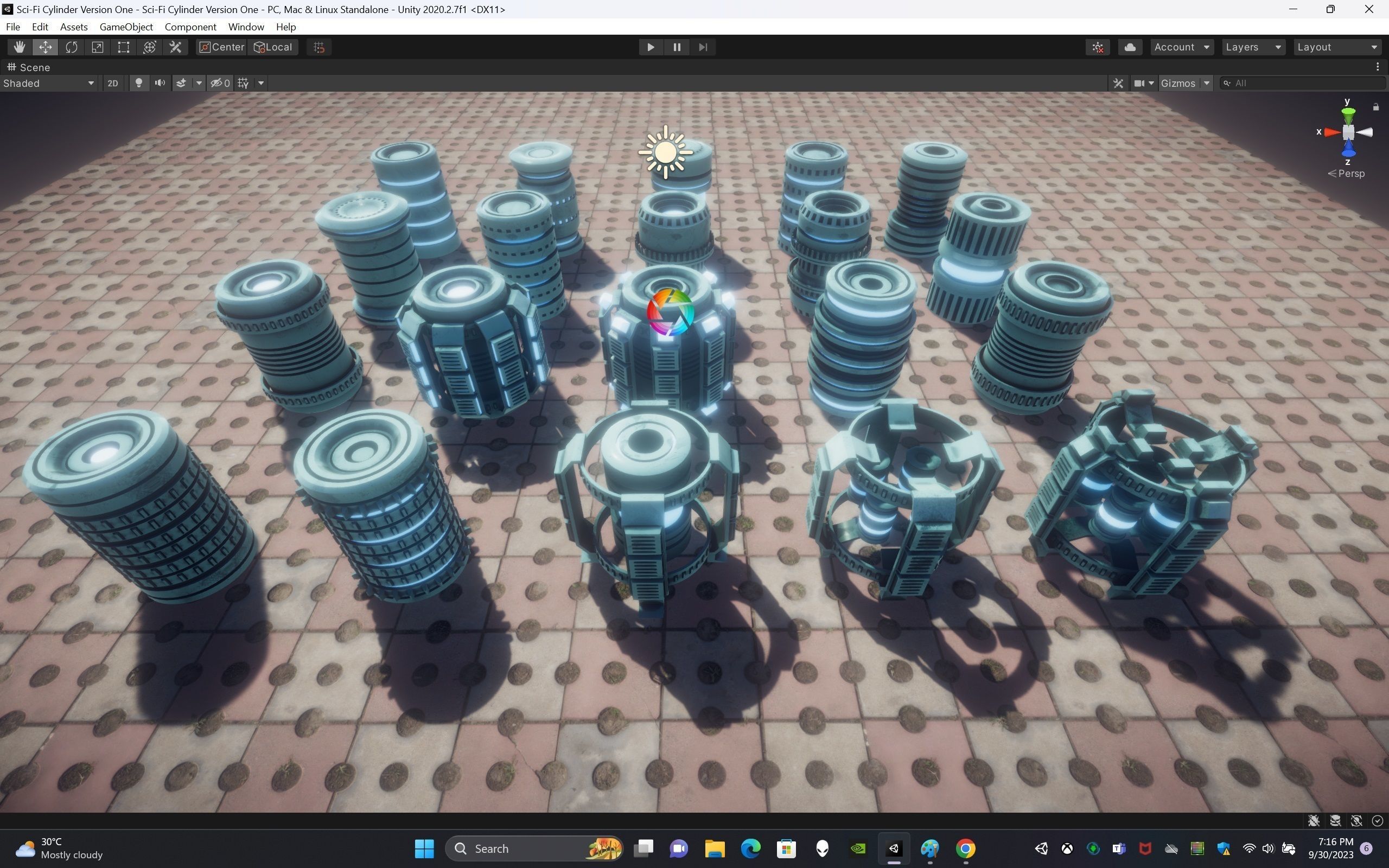 Sci-Fi Cylinder Version One Low-poly 3D model_15