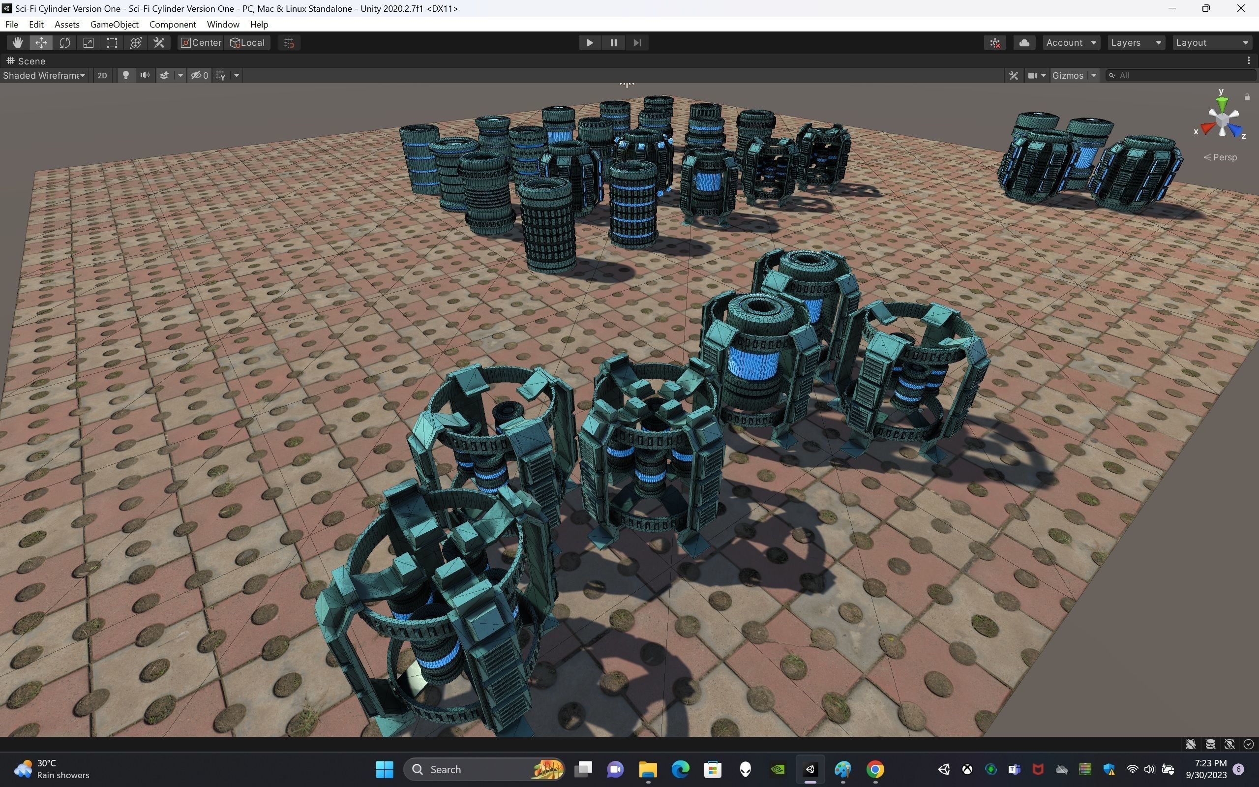 Sci-Fi Cylinder Version One Low-poly 3D model_23