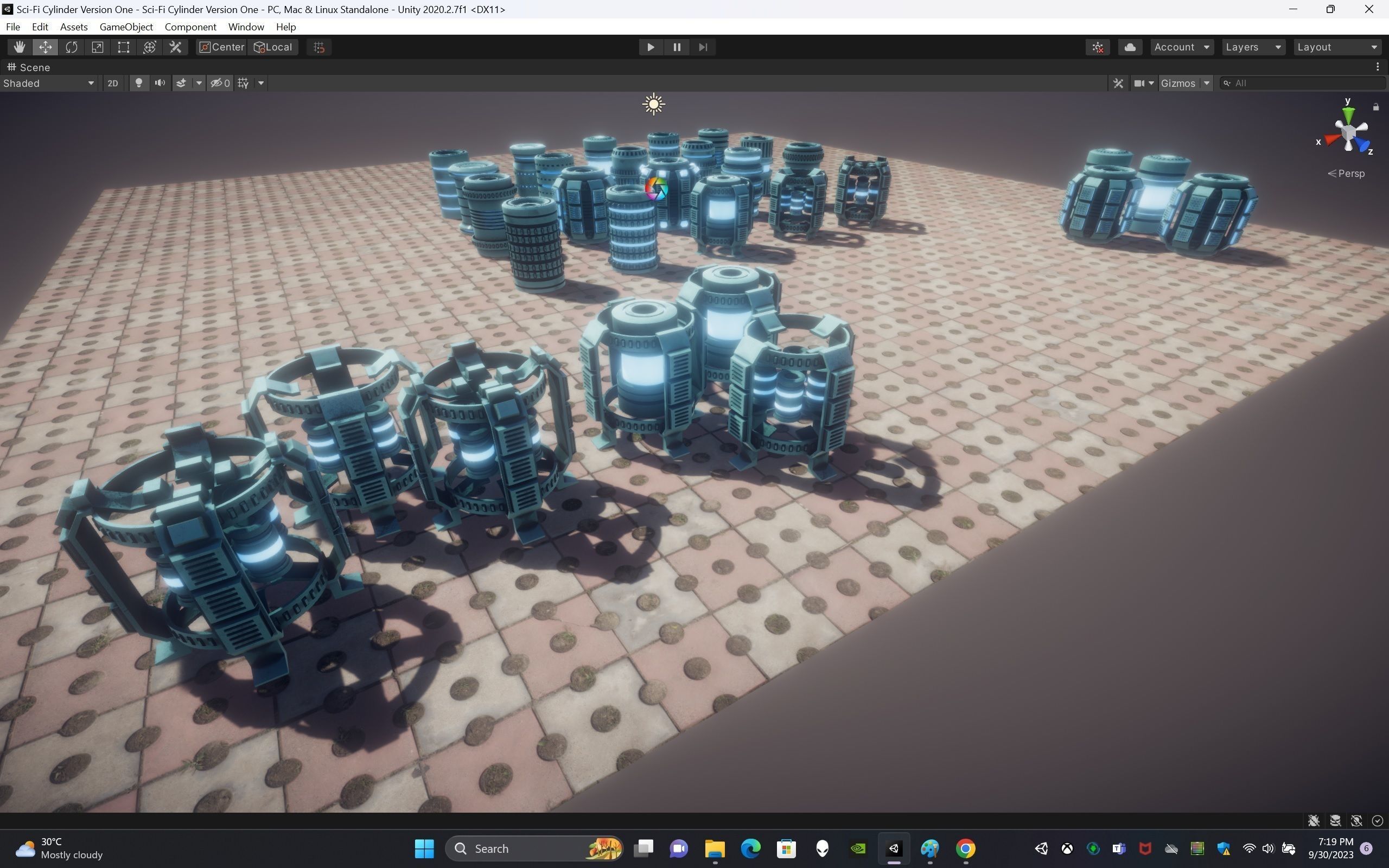 Sci-Fi Cylinder Version One Low-poly 3D model_18