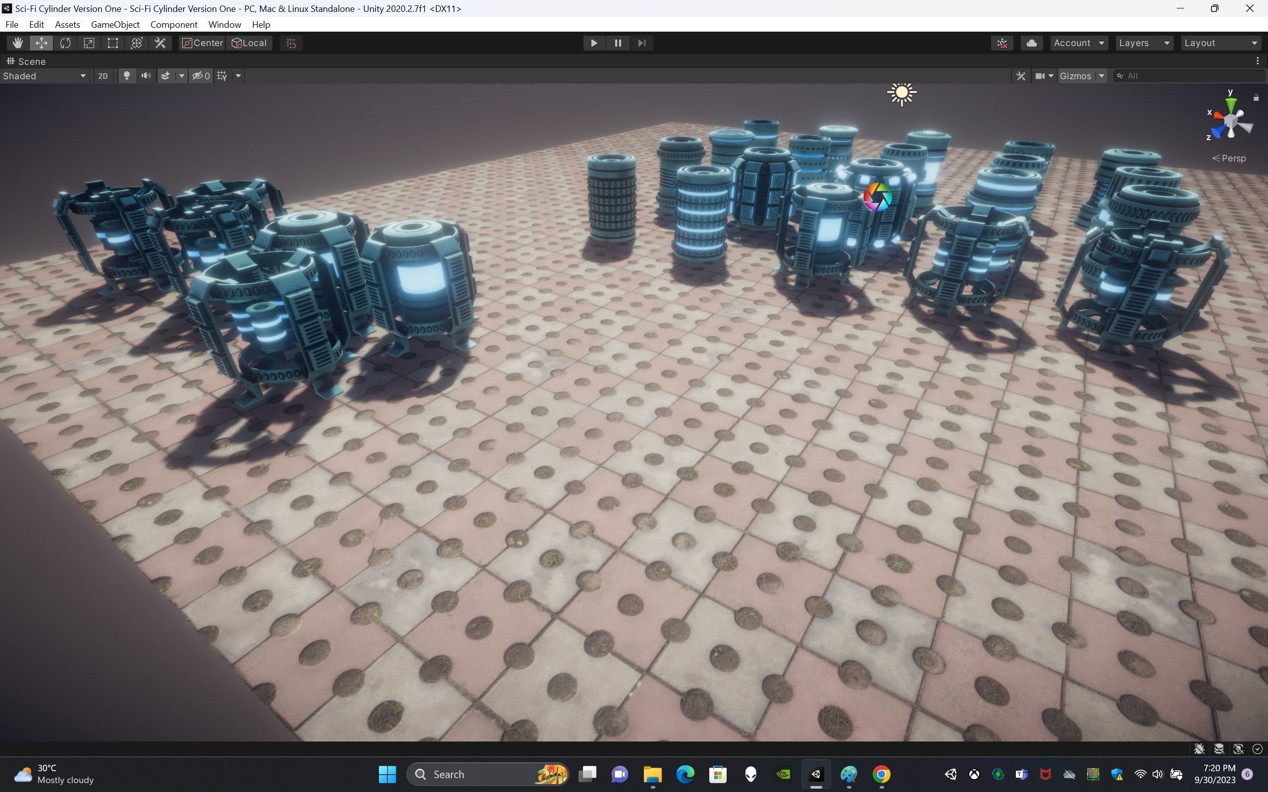 Sci-Fi Cylinder Version One Low-poly 3D model_19