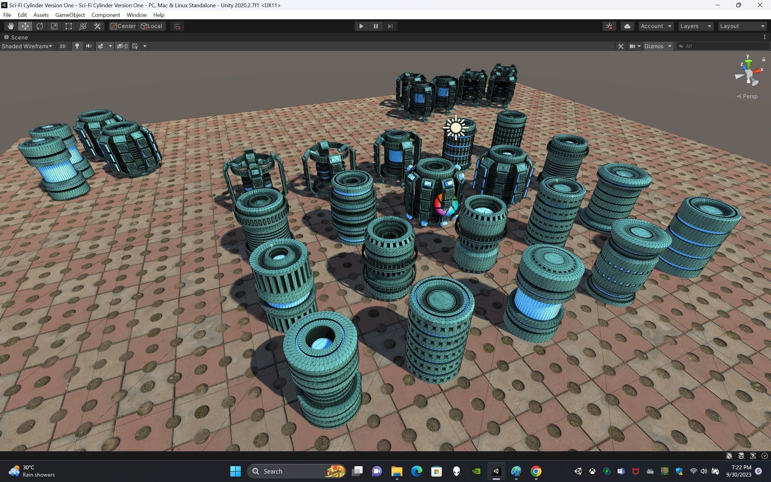 Sci-Fi Cylinder Version One Low-poly 3D model_22