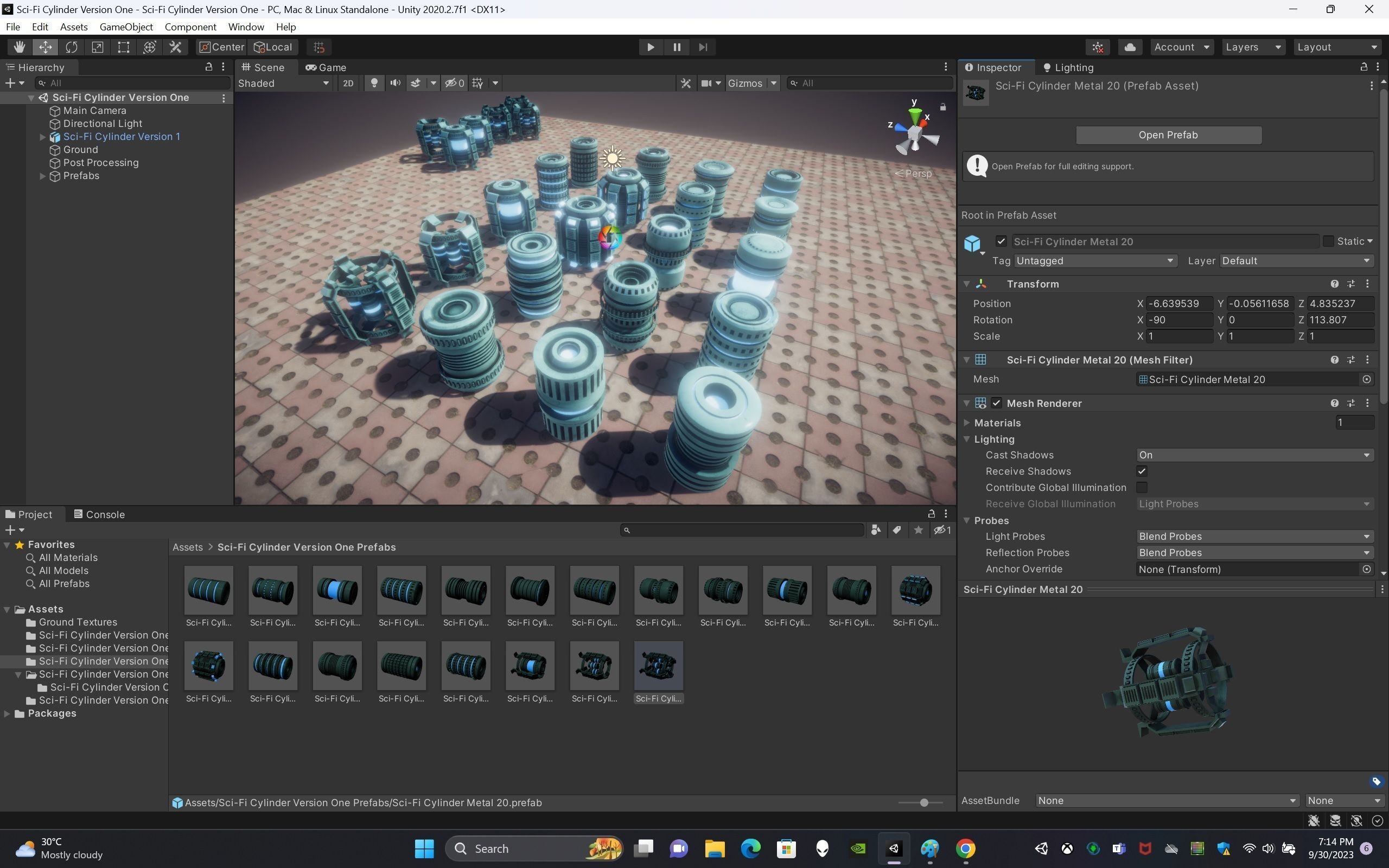 Sci-Fi Cylinder Version One Low-poly 3D model_13