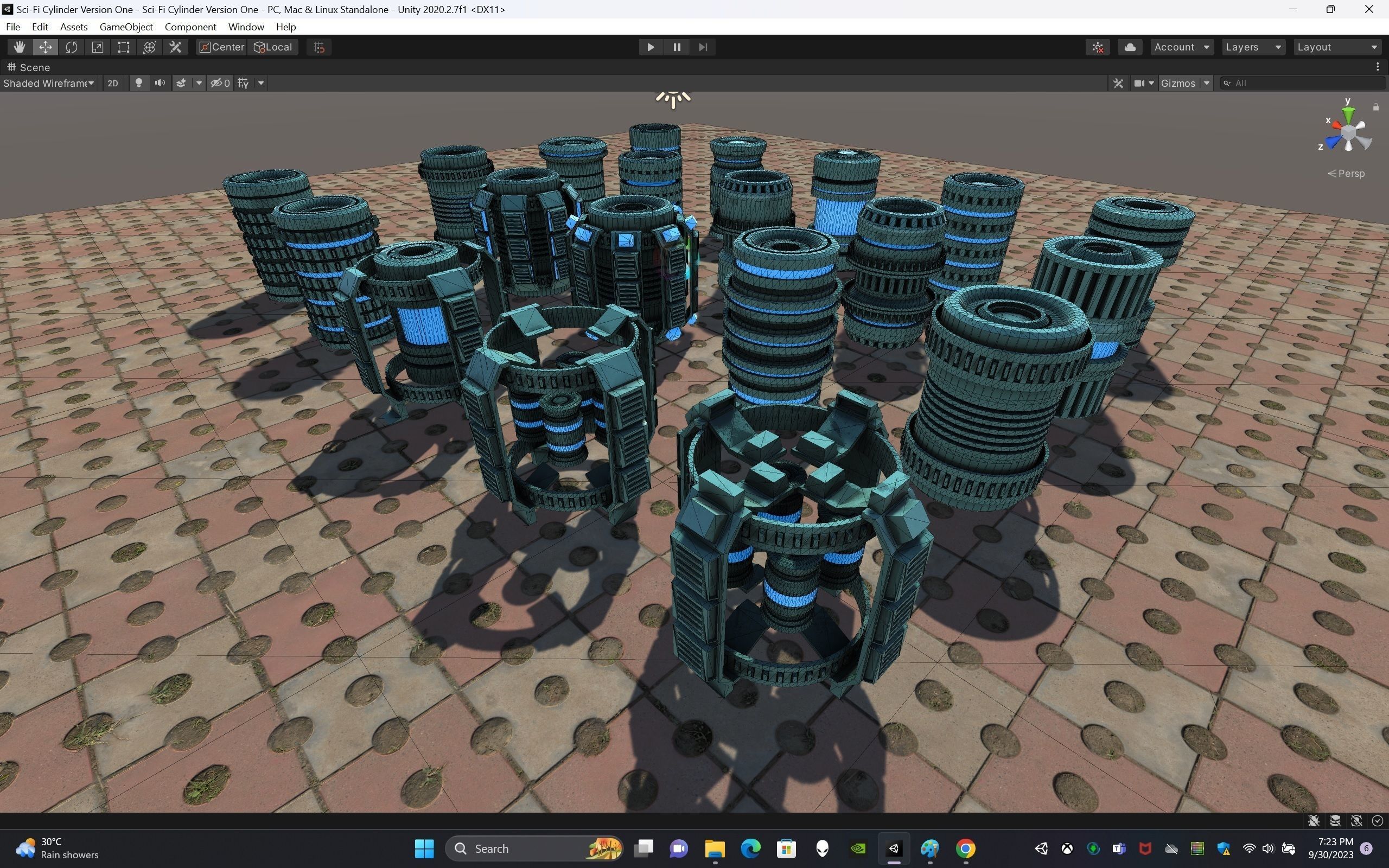 Sci-Fi Cylinder Version One Low-poly 3D model_24