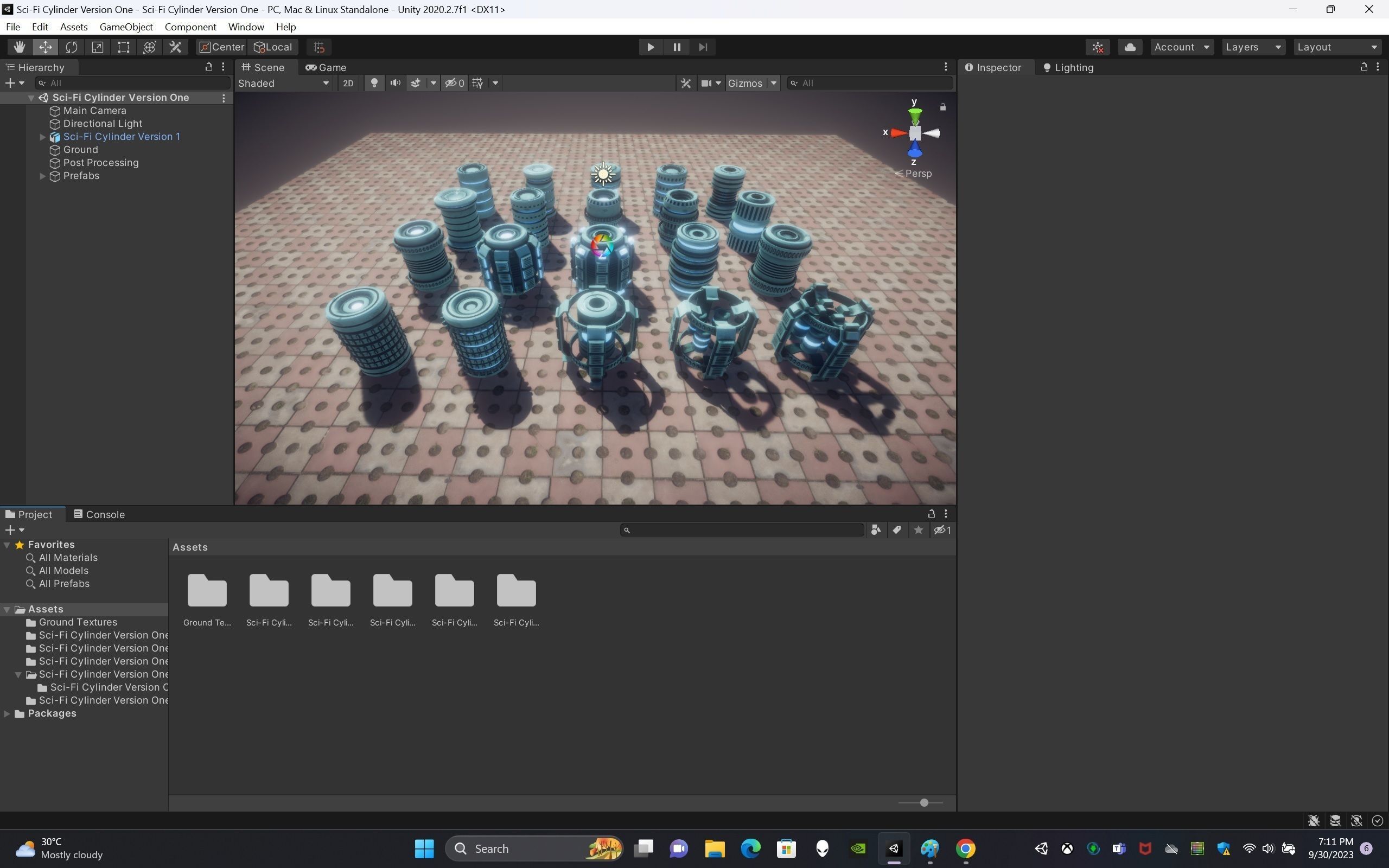 Sci-Fi Cylinder Version One Low-poly 3D model_10