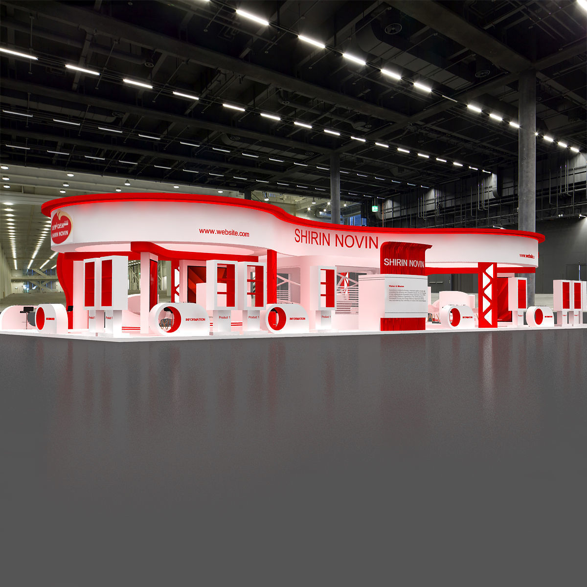 booth Low-poly 3D model_10