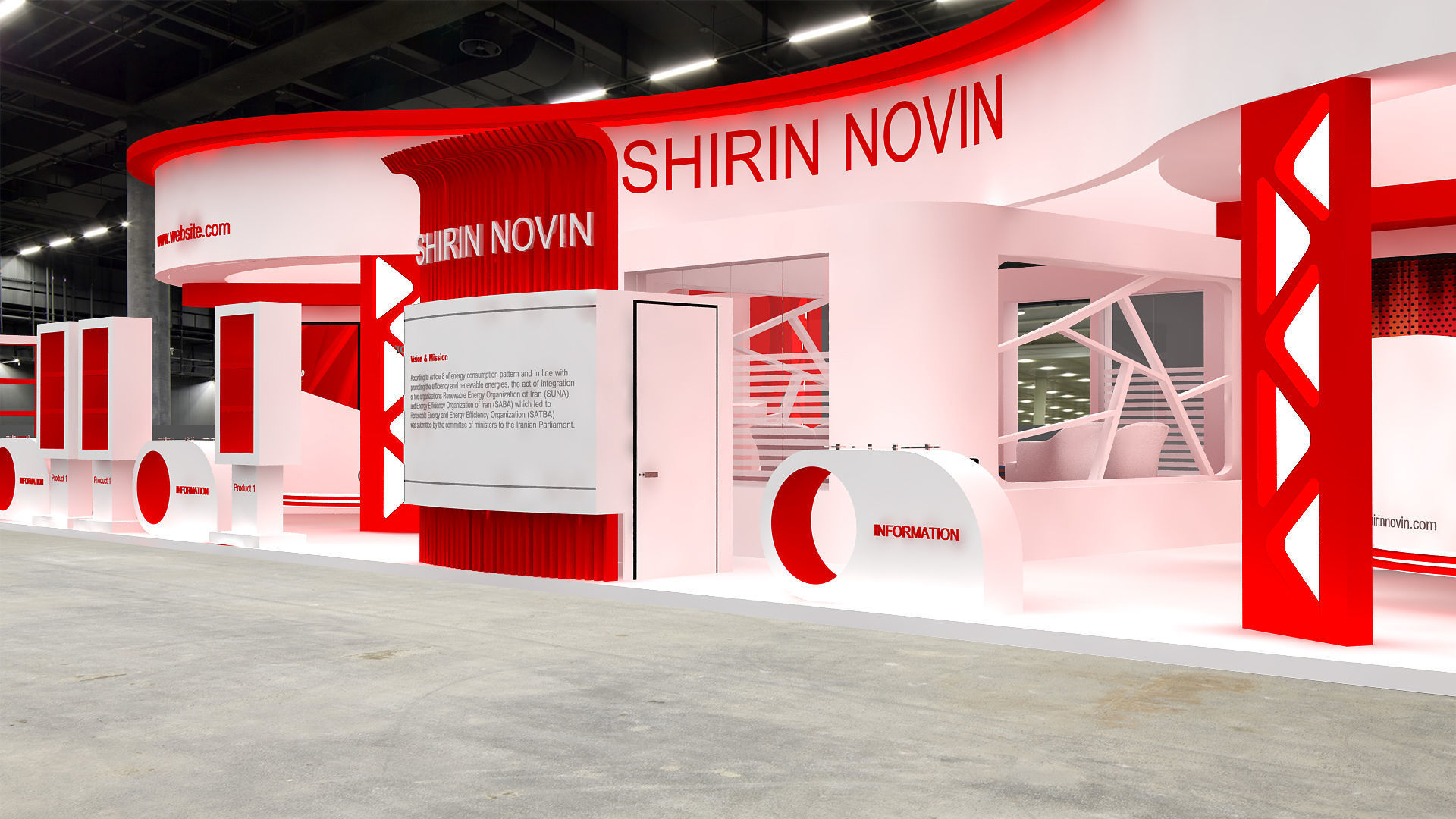 booth Low-poly 3D model_6