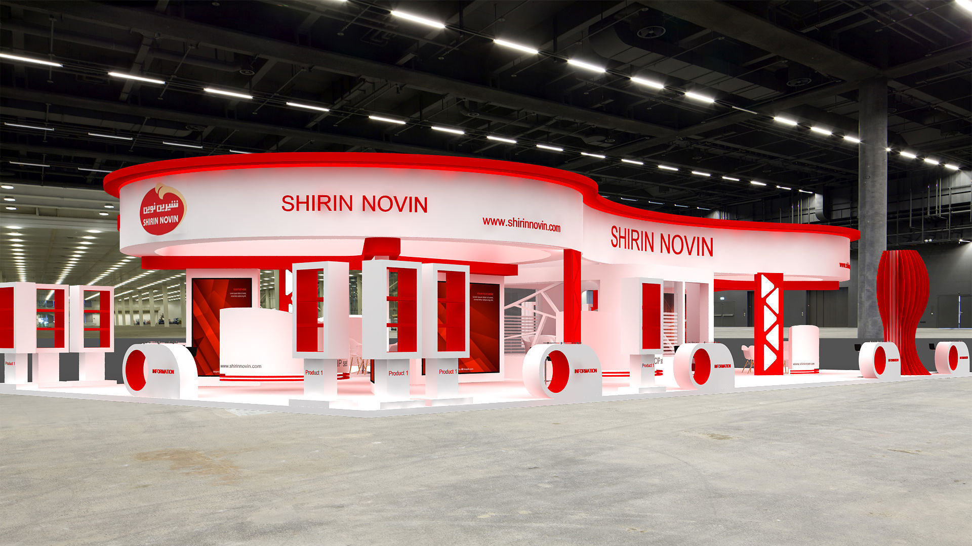 booth Low-poly 3D model_8