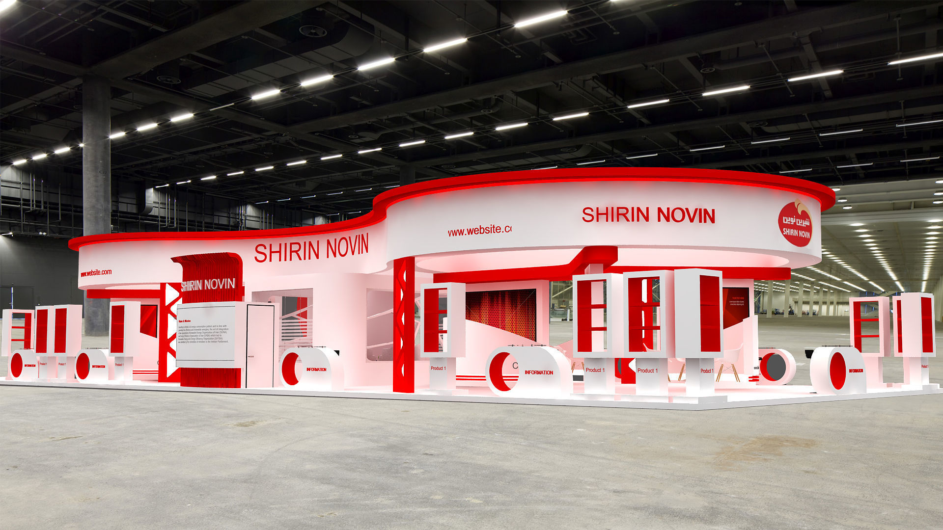 booth Low-poly 3D model_4