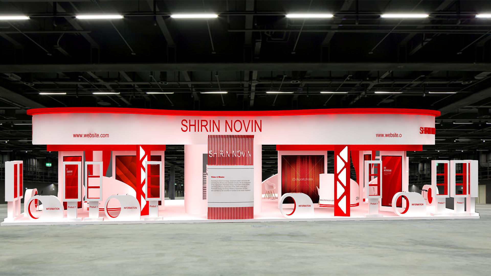 booth Low-poly 3D model_2