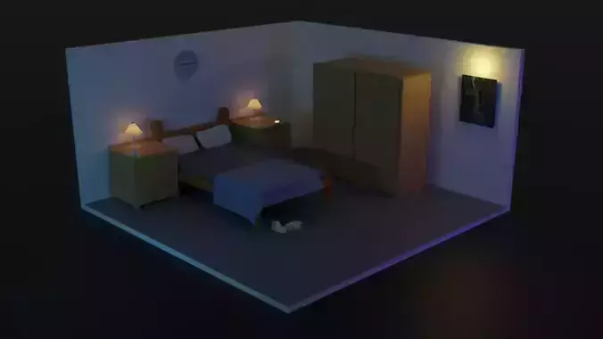 Bedroom Low Poly