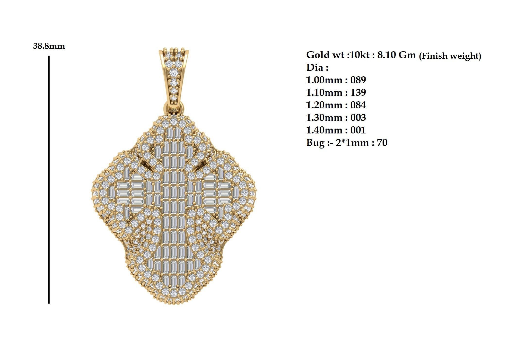 Cross Pandent 3D print model_6