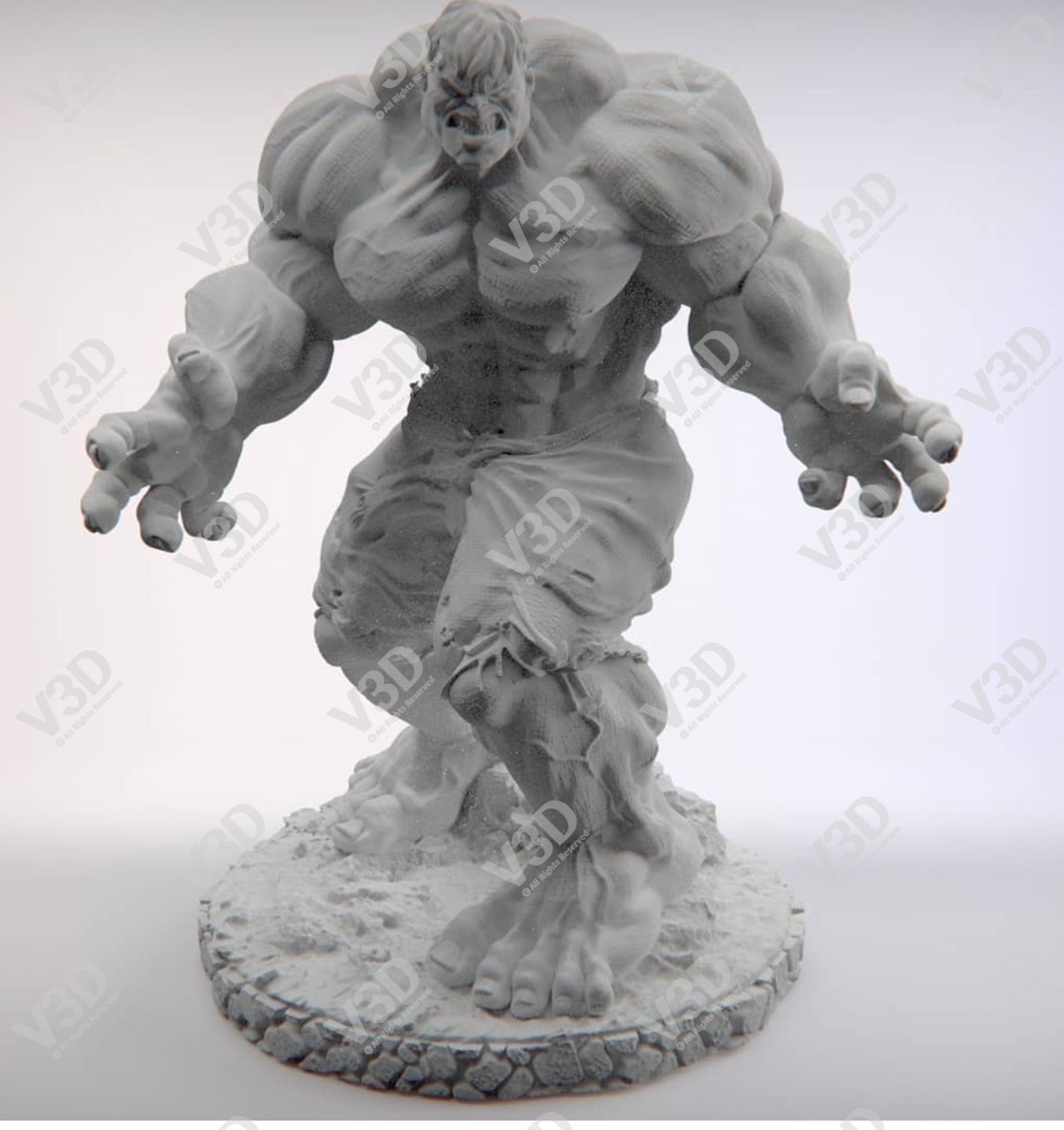 Hulk - stylized - V3D 3D print model_4