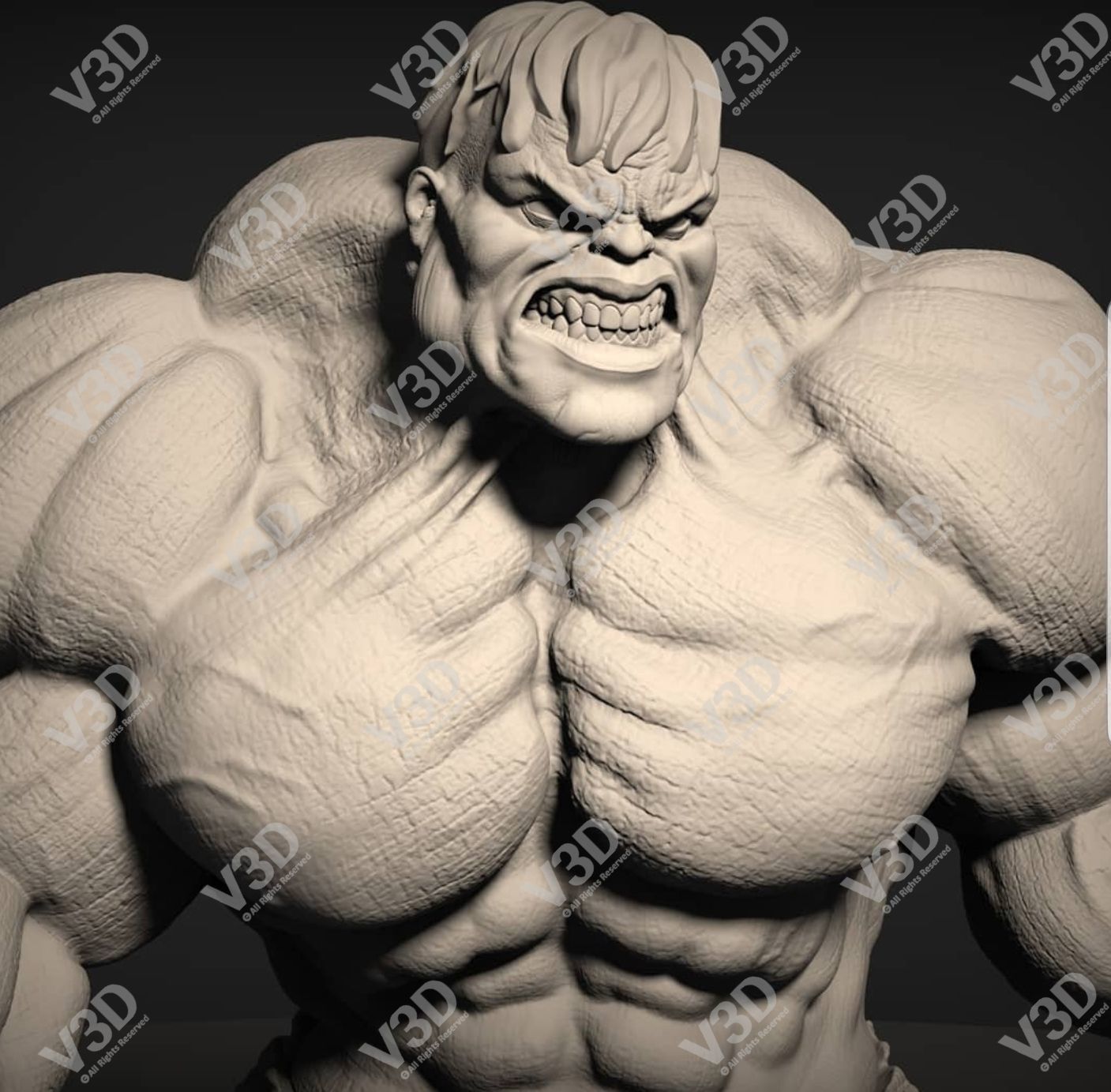 Hulk - stylized - V3D 3D print model_2
