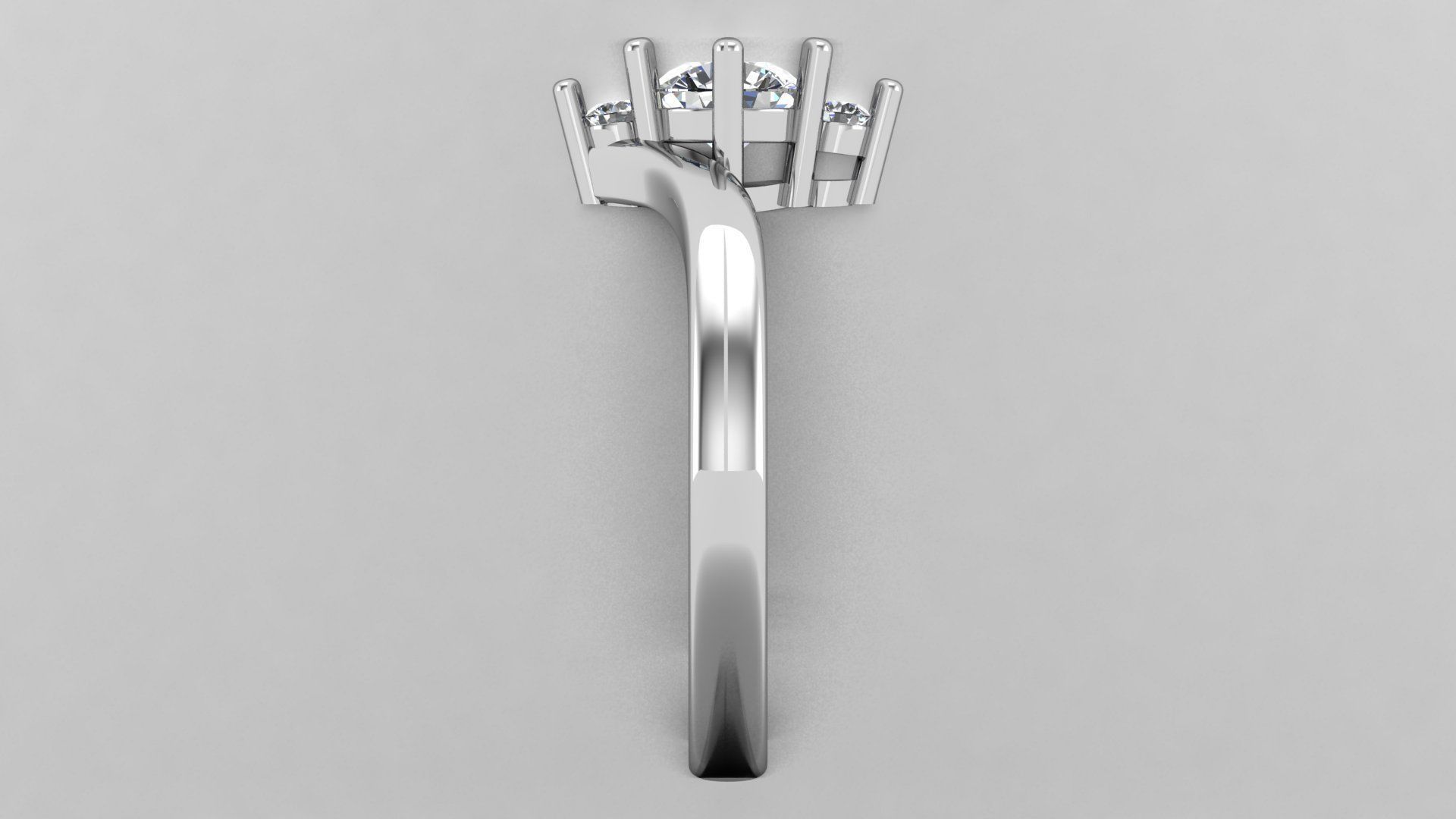 Solitaire Ring A41   3D print model_7