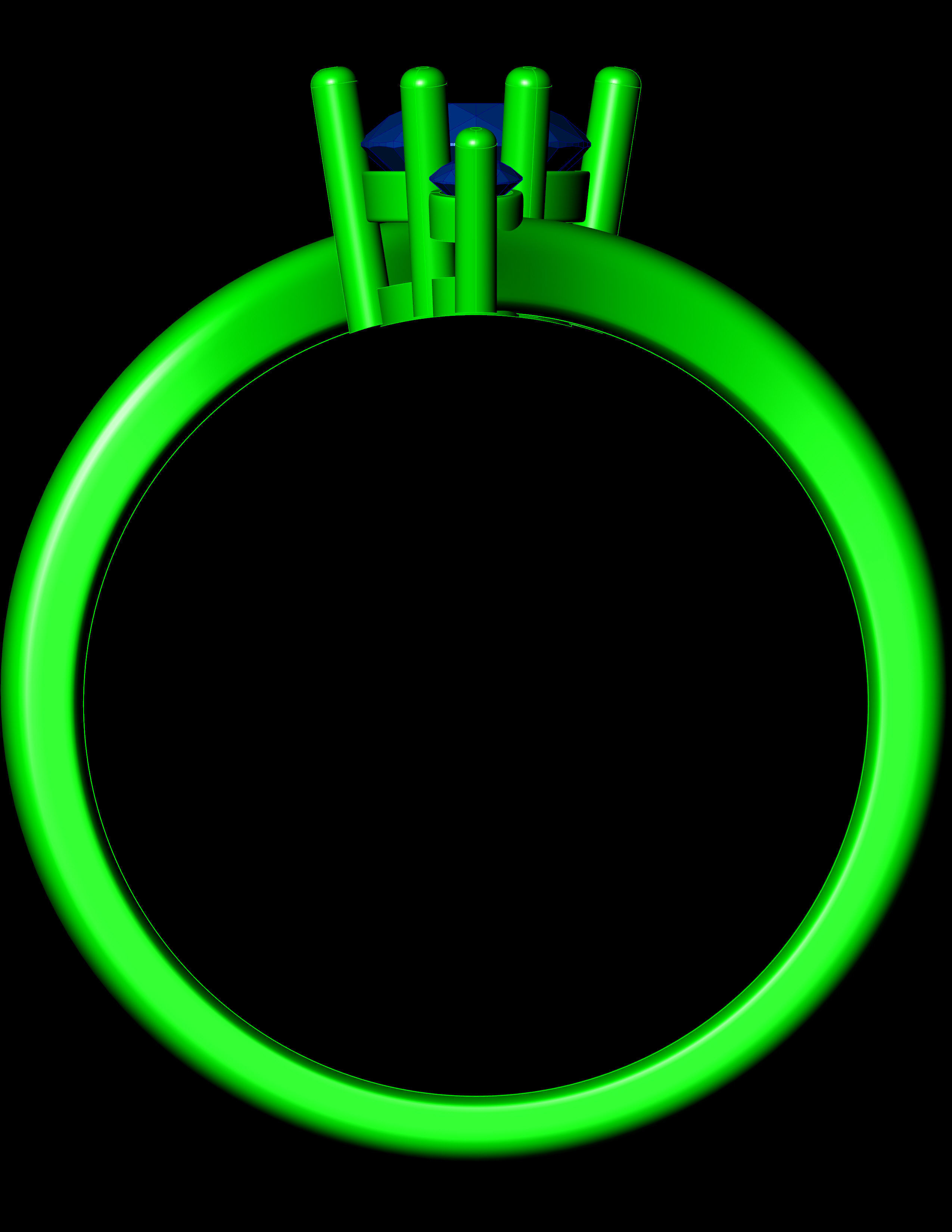 Solitaire Ring A41   3D print model_11
