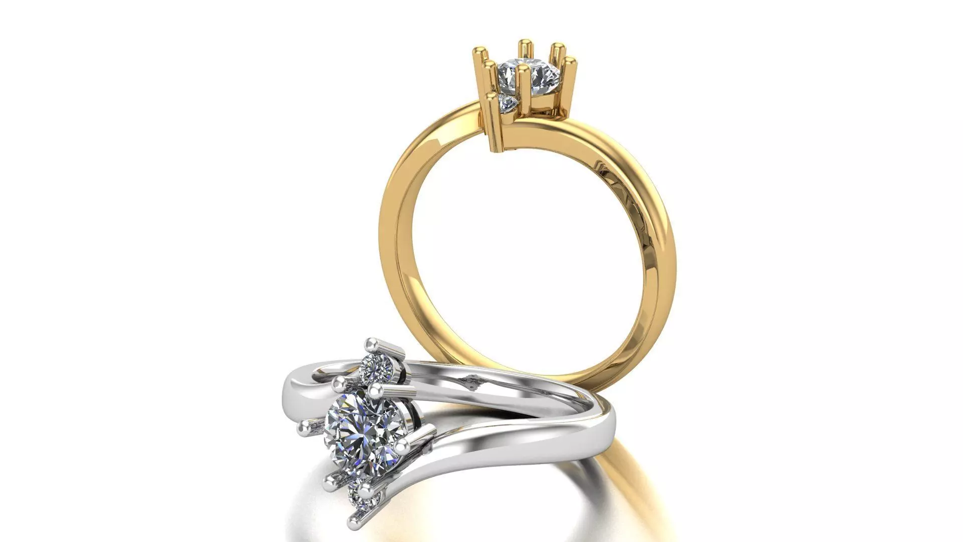Solitaire Ring A41   3D print model_0