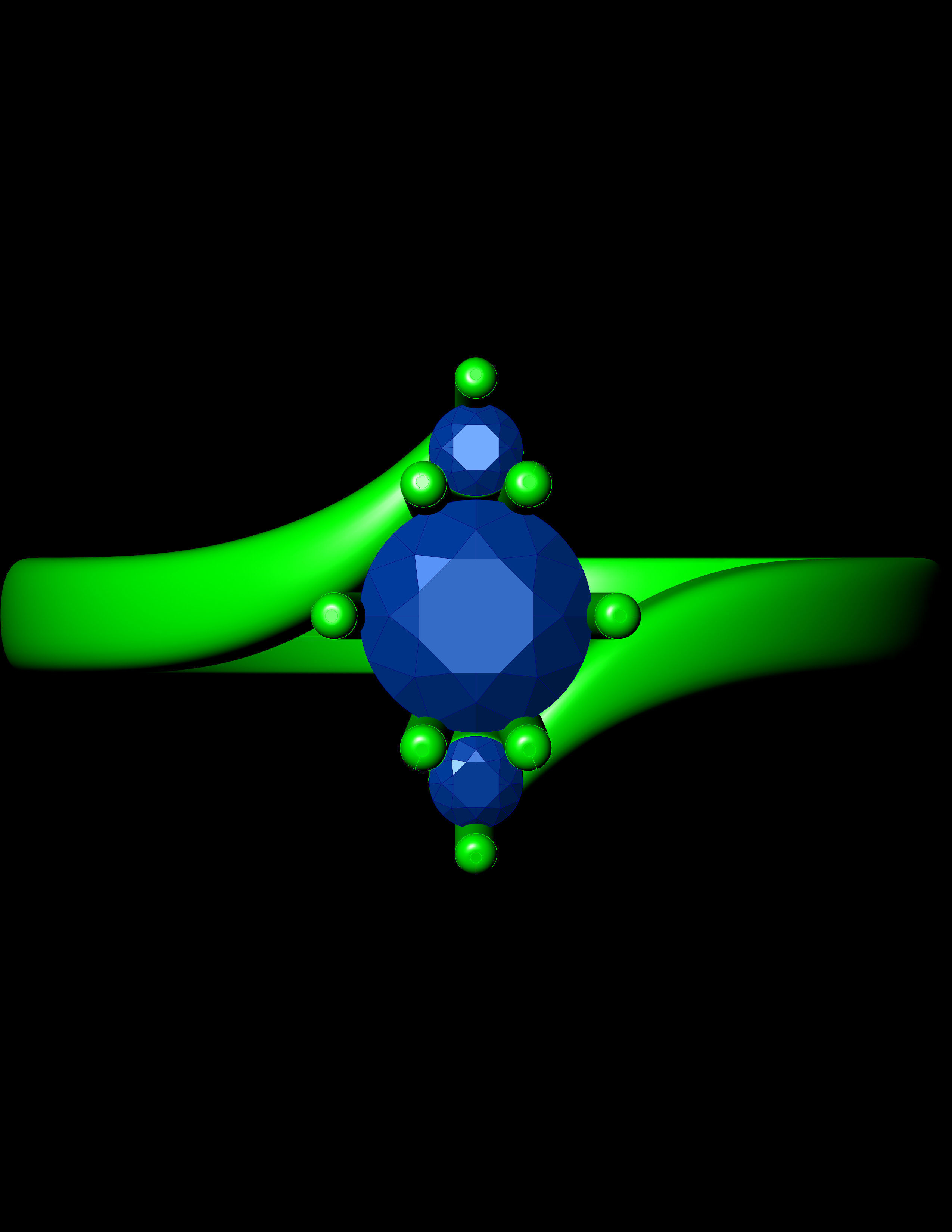 Solitaire Ring A41   3D print model_10