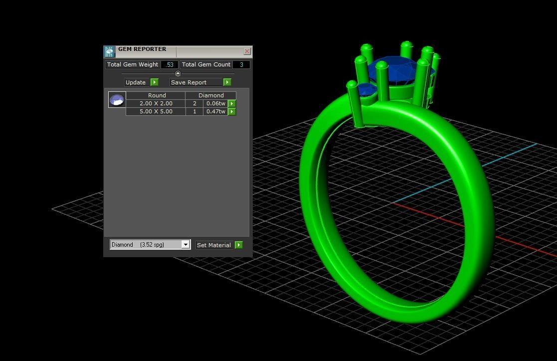Solitaire Ring A41   3D print model_13