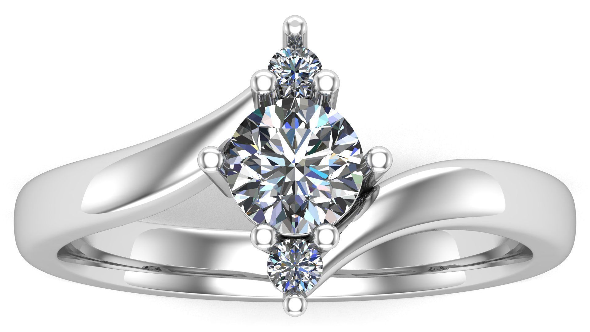 Solitaire Ring A41   3D print model_6