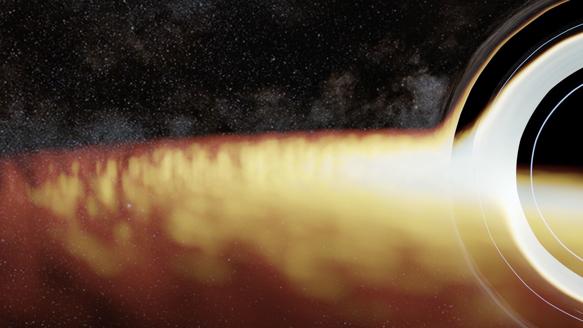 3d black hole model with material texture Low-poly 3D model_1