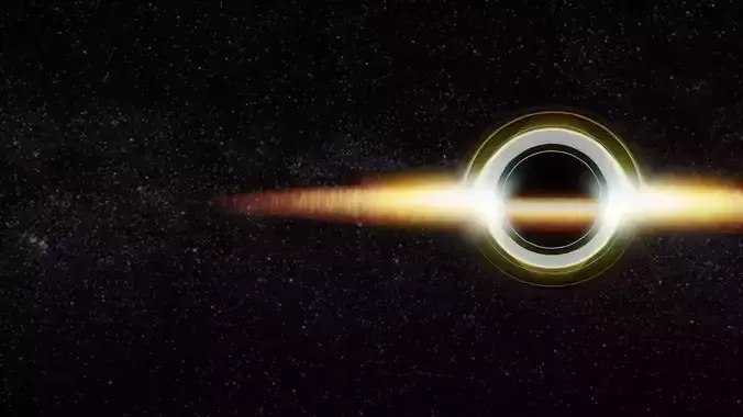 3d black hole model with material texture Low-poly 3D model
