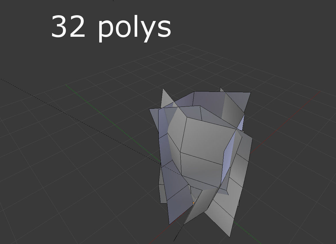 low poly tree bush Low-poly 3D model_4