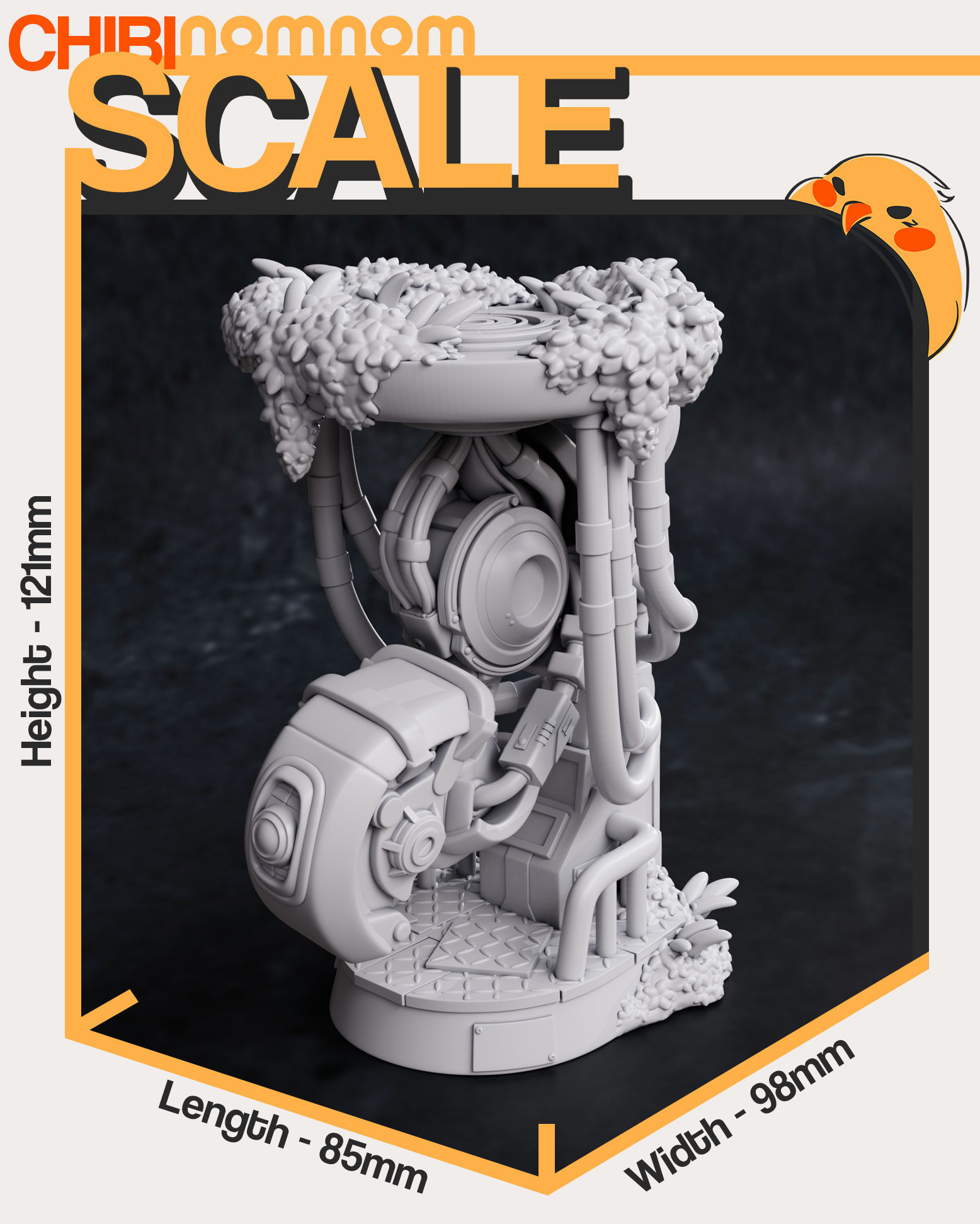 Chibi GlaDOS from Portal 3D print model_2