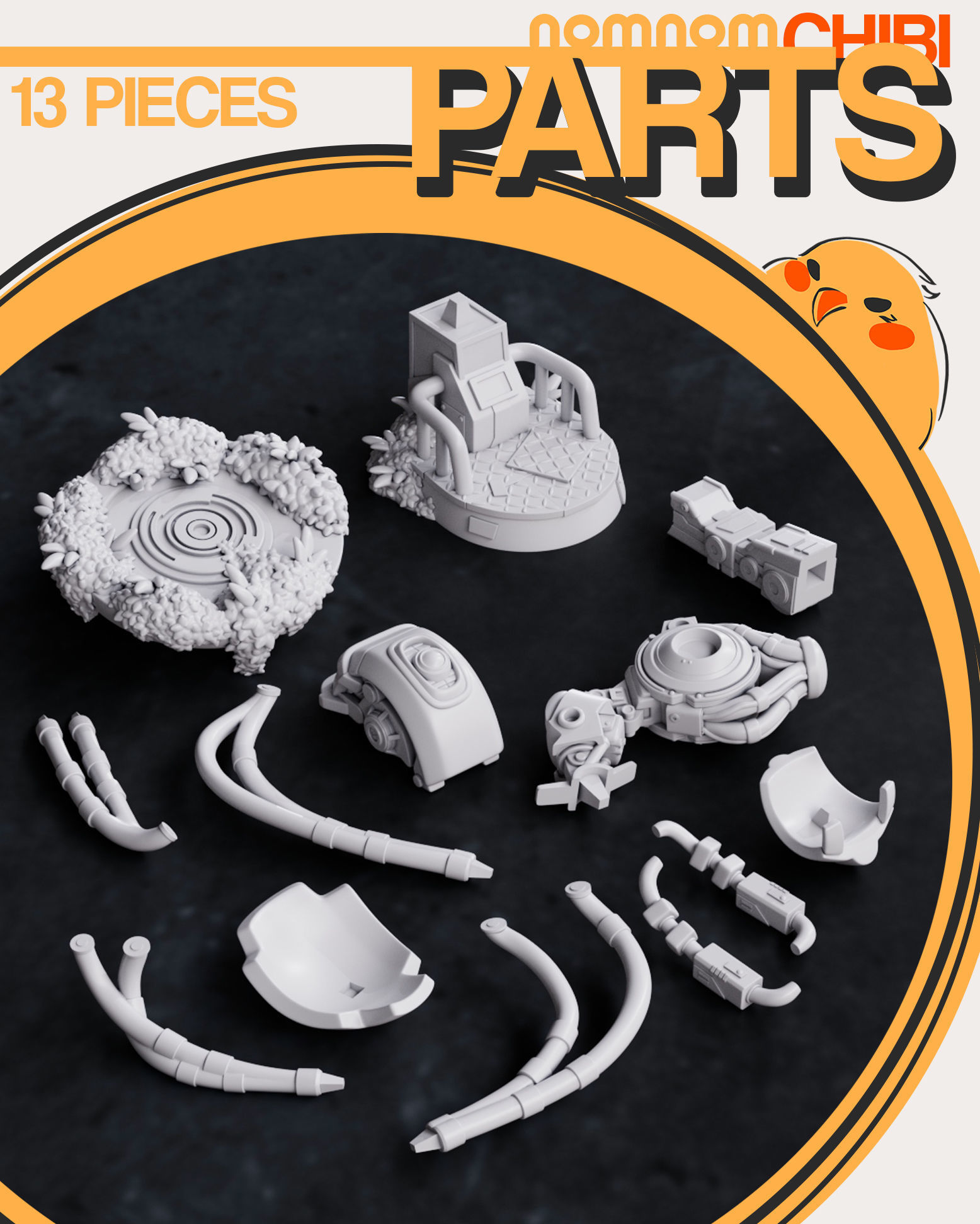 Chibi GlaDOS from Portal 3D print model_1